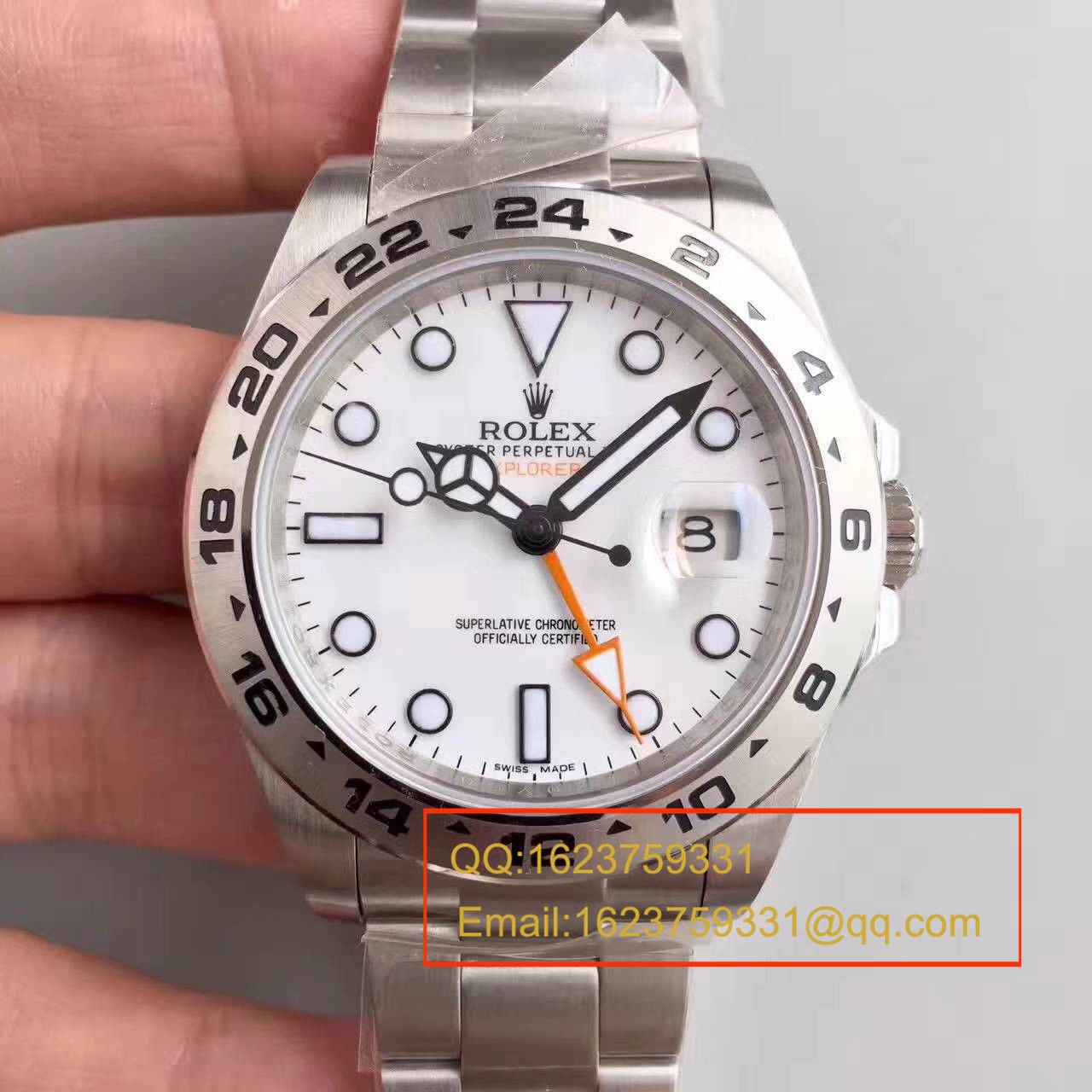【N Factory V7版1:1 Replica Watches 】 Rolex 探险家型二代EXP2系列216570-77210 白盘机械 wrist watches  / RBG051
