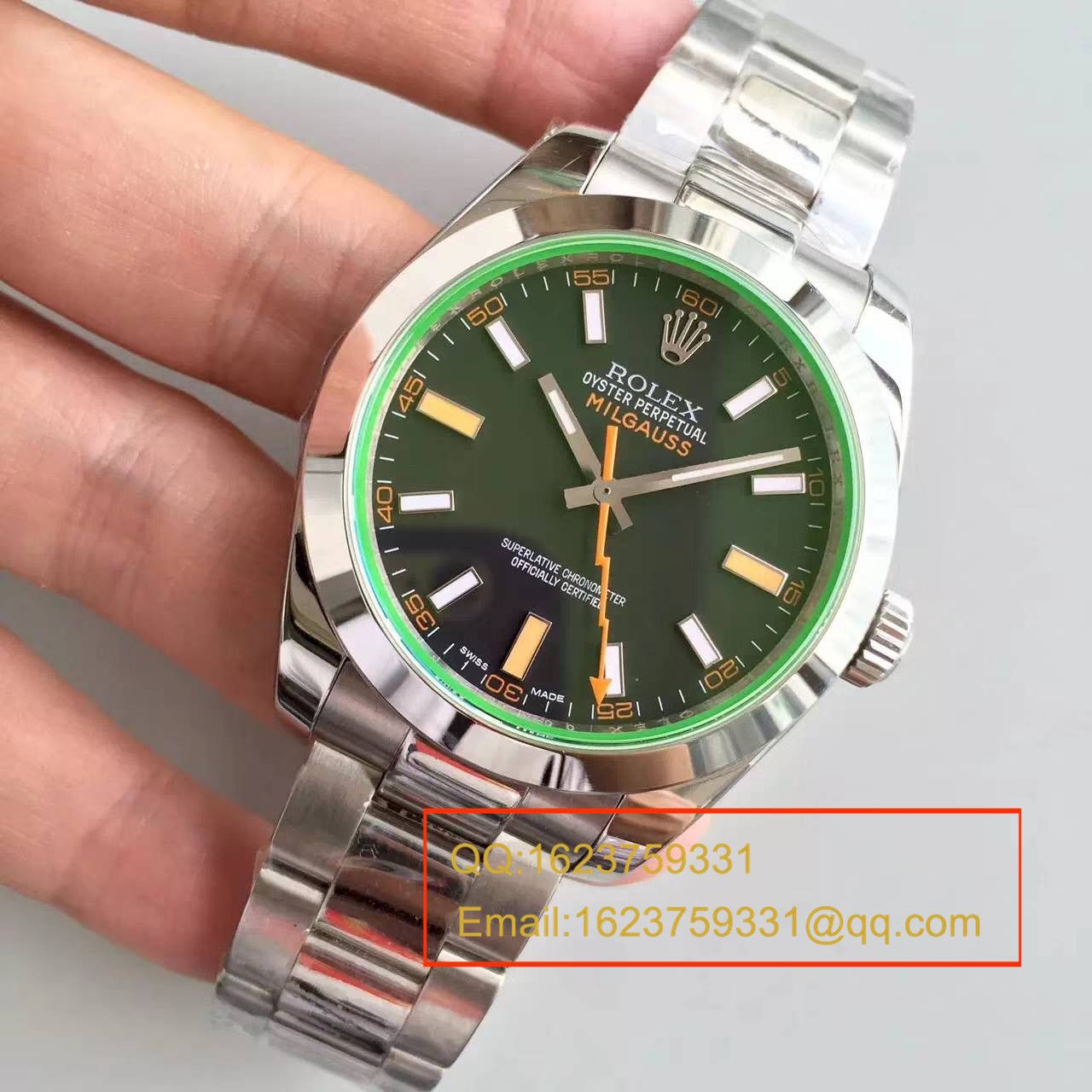 【JF Factory 1:1 Replica Watches 】 Rolex MILGAUSS系列116400-GV-72400黑盘 wrist watches 《黑色闪电》 / R002