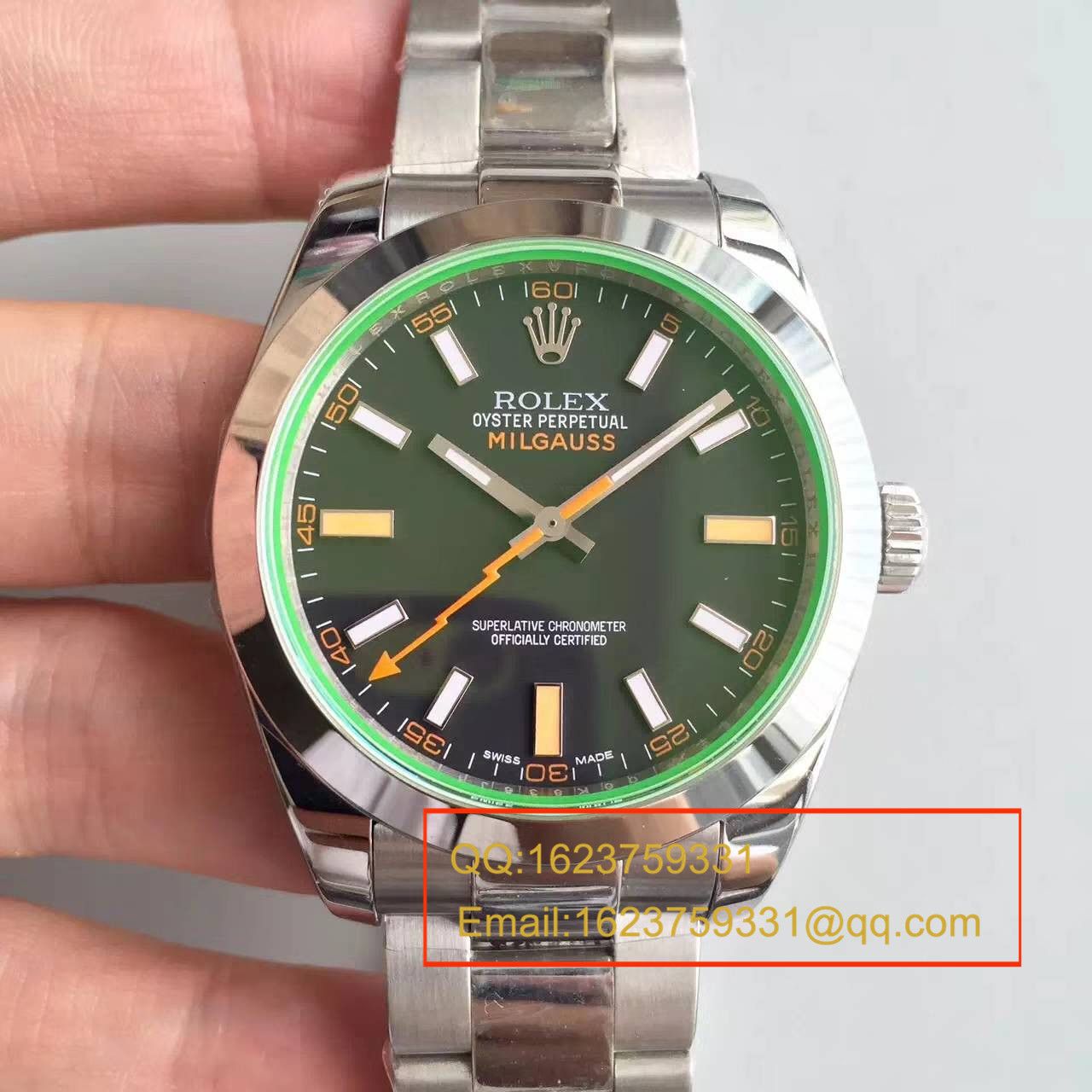 【JF Factory 1:1 Replica Watches 】 Rolex MILGAUSS系列116400-GV-72400黑盘 wrist watches 《黑色闪电》 / R002