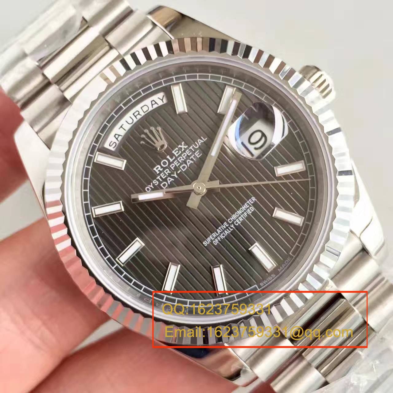 【N Factory  Perfect  top  Replica Copy  Watches 】 Rolex  Day-Date 型系列228239-黑盘机械 wrist watches  / RBE044
