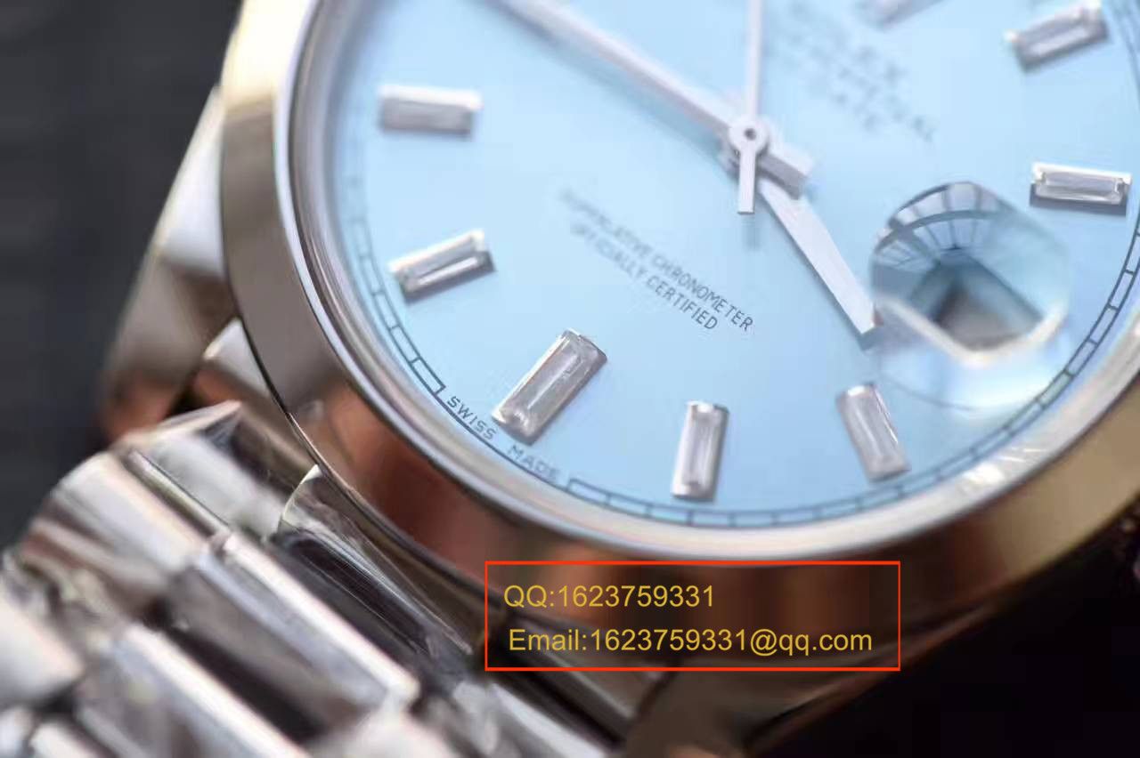 【台湾 Factory  Perfect  High quality  Replica Watches 】 Rolex  Day-Date 型系列228239黑色表盘钻钉 wrist watches  / RB0180