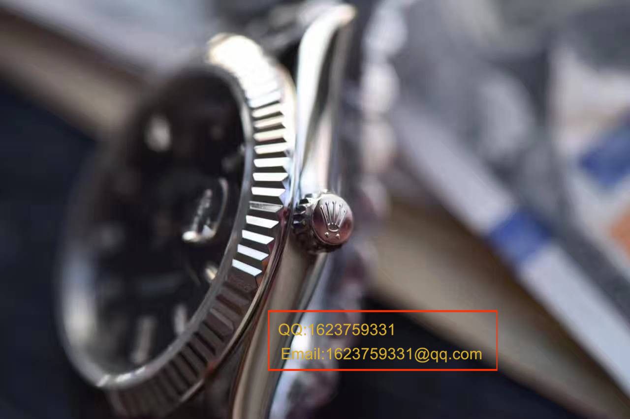 【台湾 Factory  Perfect  High quality  Replica Watches 】 Rolex  Day-Date 型系列228239黑色表盘钻钉 wrist watches  / RB0180