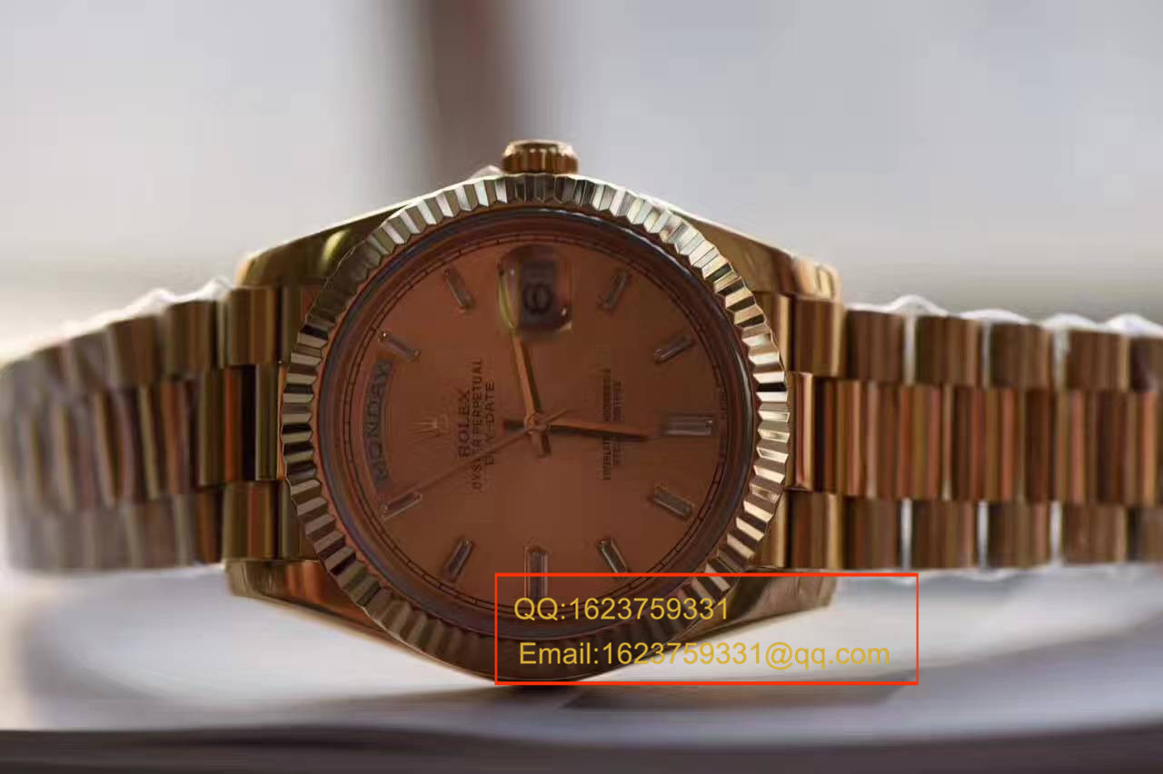 【台湾 Factory  Perfect  High quality  Knockoff  Watches 】 Rolex  Day-Date 型系列228238香槟色表盘钻钉 wrist watches  / RBA179