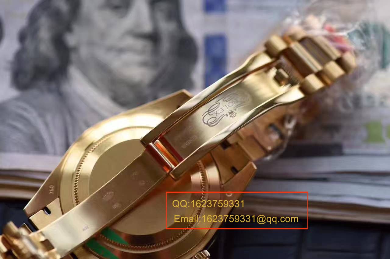 【台湾 Factory  Perfect  High quality  Replica  wrist watches 】 Rolex  Day-Date 型系列228238黑色表盘 / RBA176