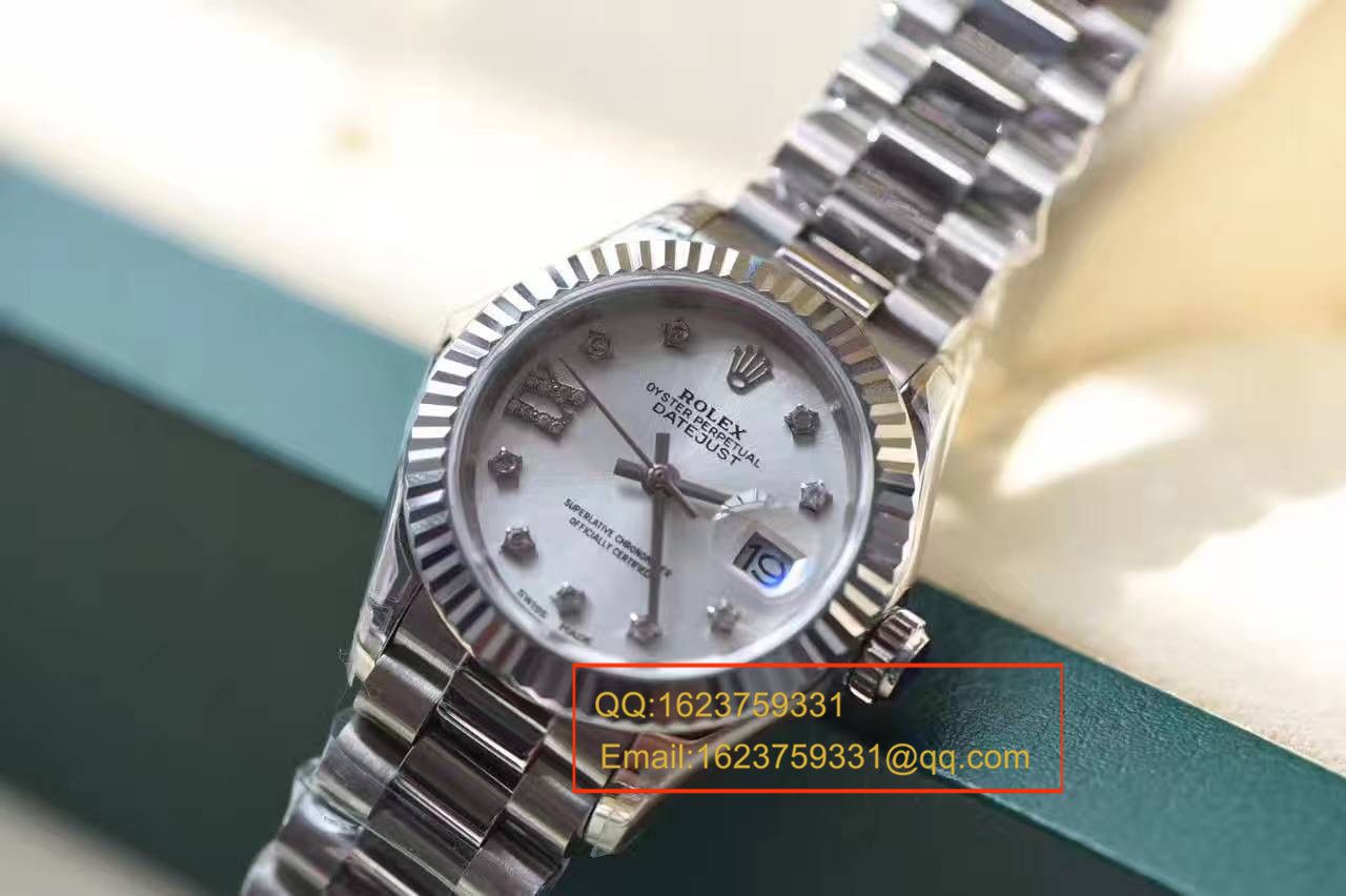 【台湾 Factory  Perfect  Replica Watches 】 Rolex 新型  Datejust 女装28mm精品女士机械 / RB0178