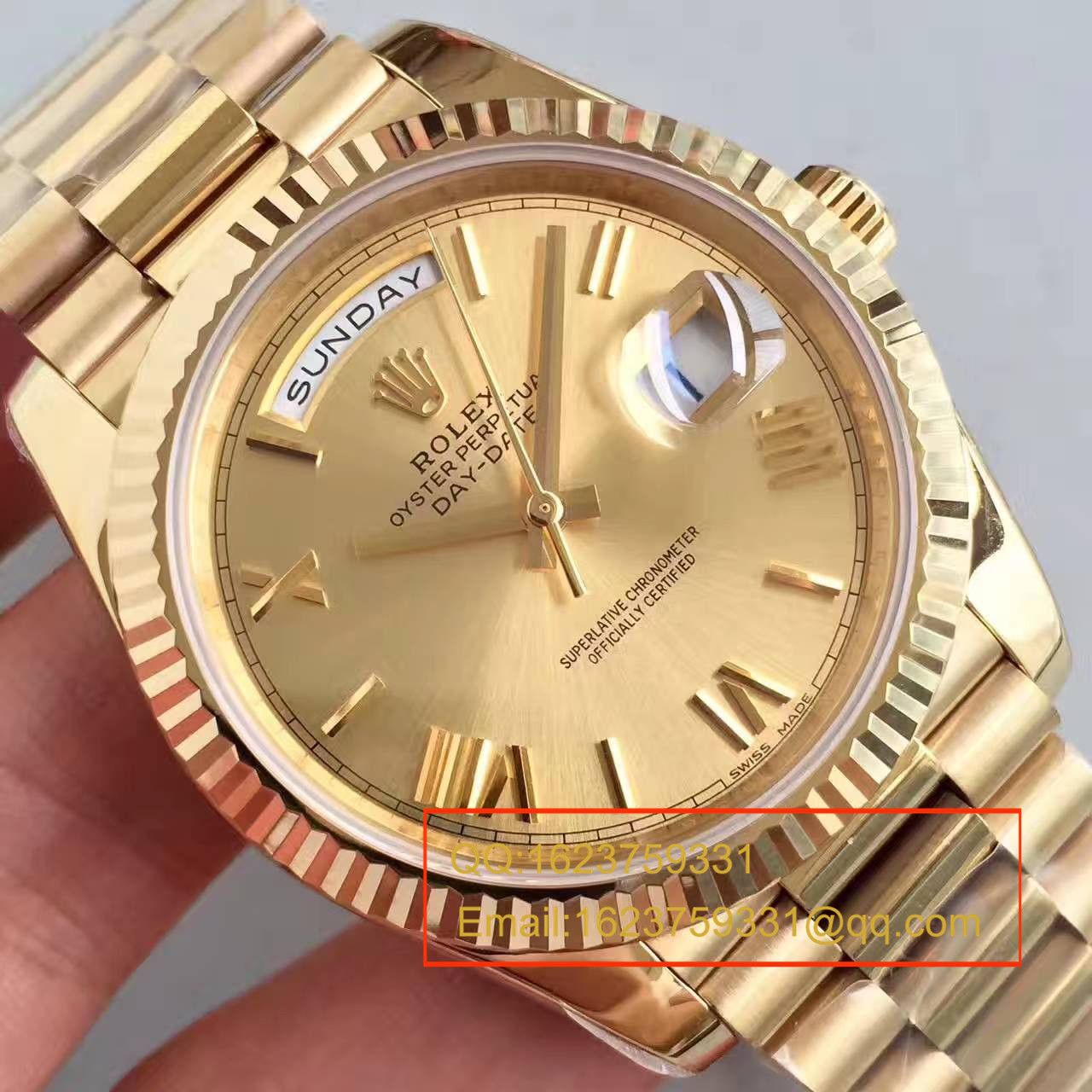 【N Factory  Perfect  Knockoff  Watches 】 Rolex  Day-Date 型系列218238-83218 香槟色表盘 wrist watches  / RBE168