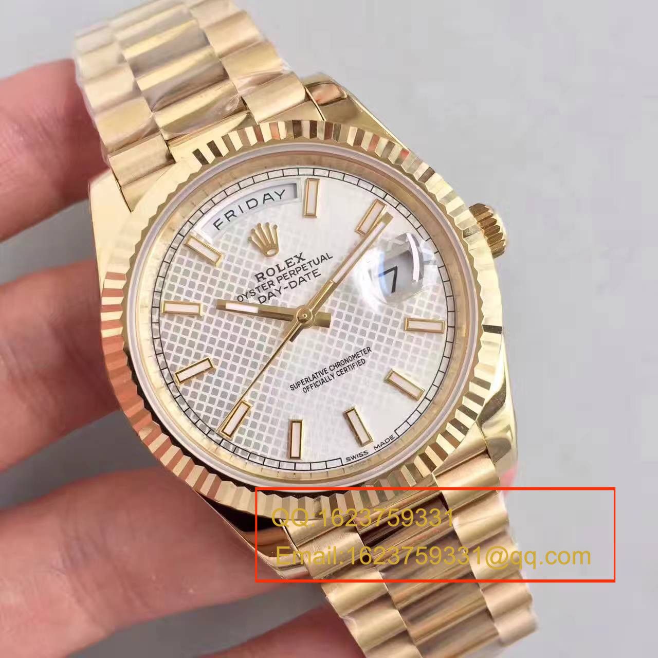 【NOOB Factory  Perfect  Replica Watches 】 Rolex  Day-Date 型系列218238-83218 白盘 wrist watches  / RBE167