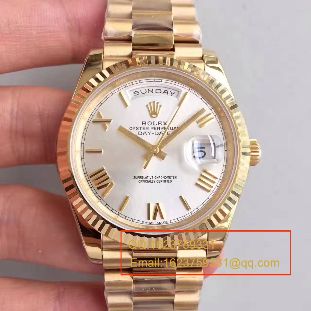 【N Factory  Perfect  High quality  Replica Watches 】 Rolex  Day-Date 型系列218238-83218 白盘 wrist watches  / RBE166