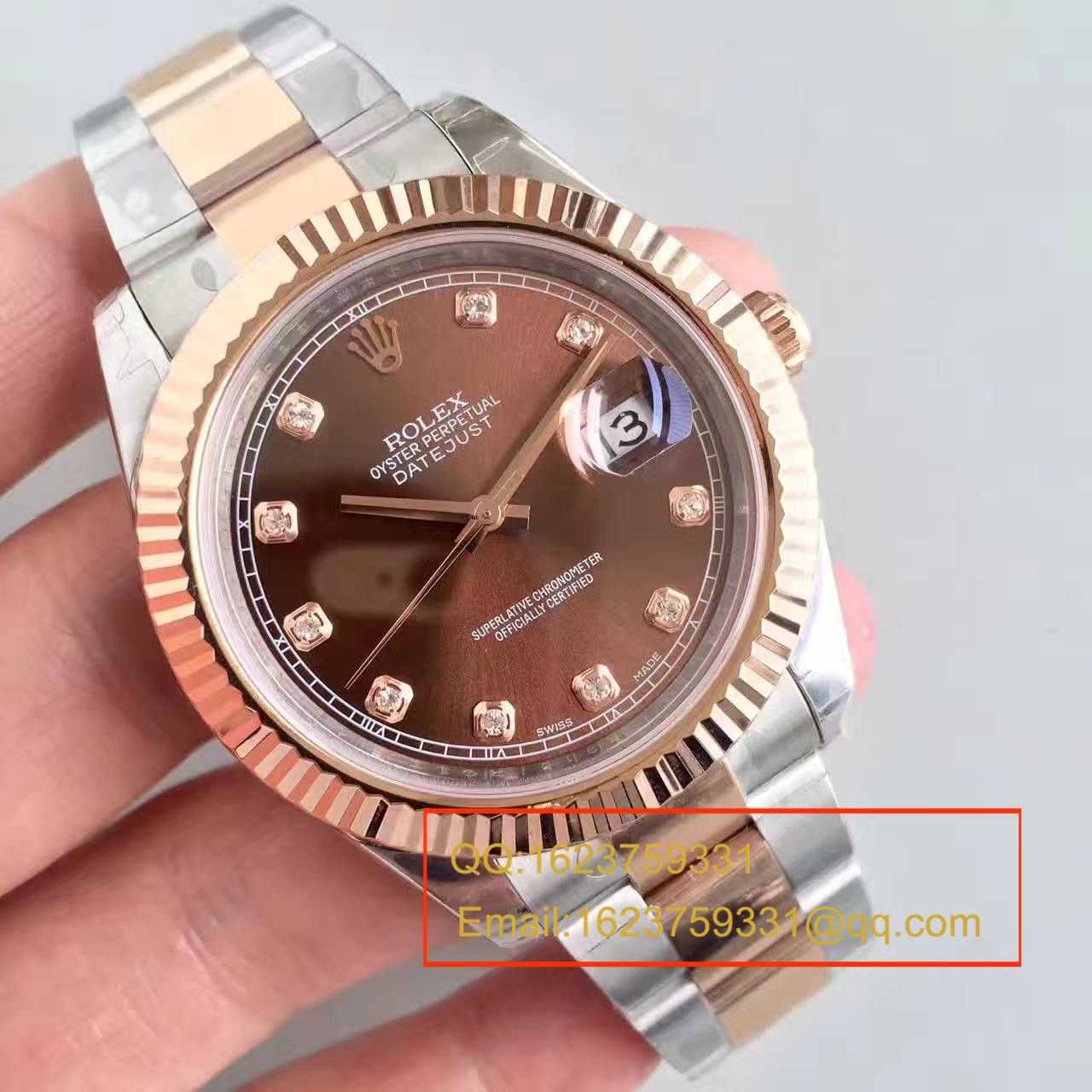 【NOOB Factory 1:1 top  Replica Watches 】 Rolex   Datejust 系列126331巧克力盘镶钻 wrist watches  / R161
