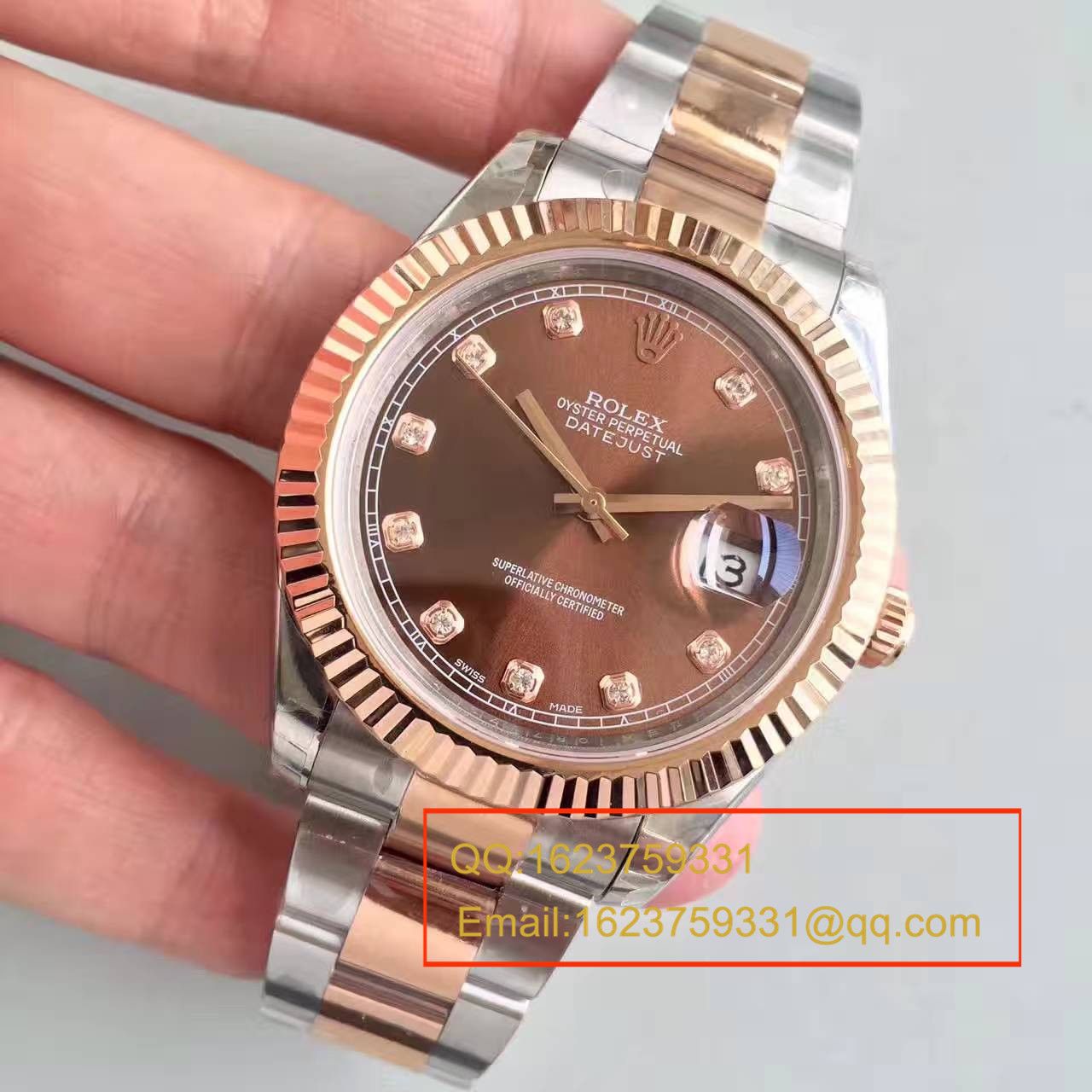 【NOOB Factory 1:1 top  Replica Watches 】 Rolex   Datejust 系列126331巧克力盘镶钻 wrist watches  / R161