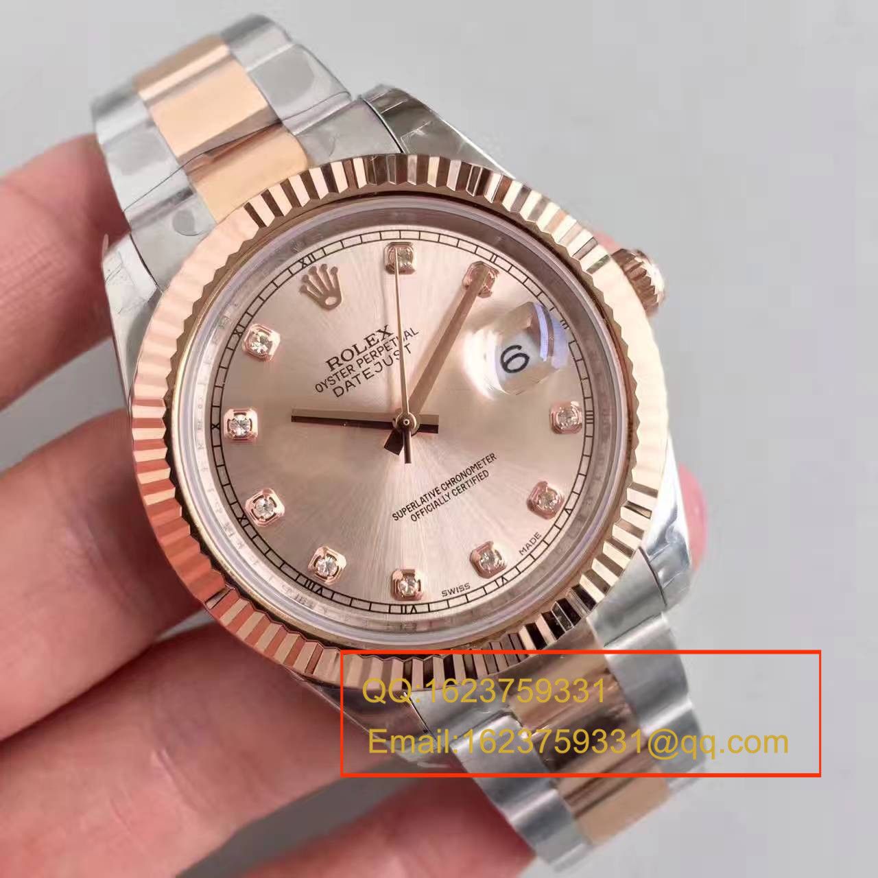 【NOOB Factory  Perfect  Replica Watches 】 Rolex   Datejust 系列126331粉盘镶钻 wrist watches  / R164