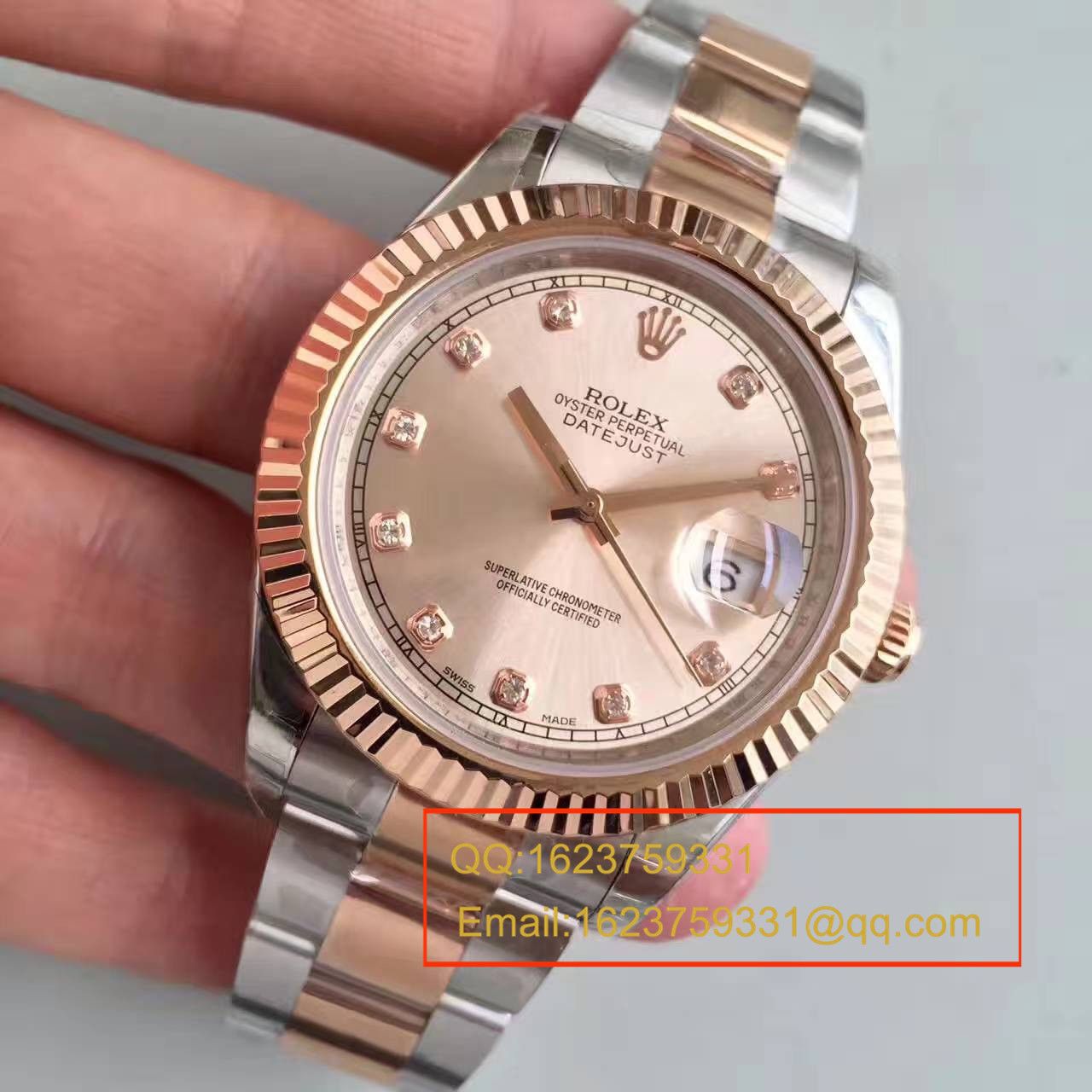 【NOOB Factory  Perfect  Replica Watches 】 Rolex   Datejust 系列126331粉盘镶钻 wrist watches  / R164