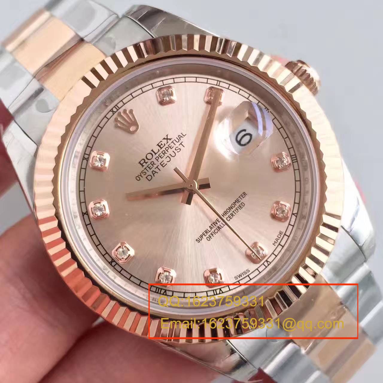 【NOOB Factory  Perfect  Replica Watches 】 Rolex   Datejust 系列126331粉盘镶钻 wrist watches  / R164