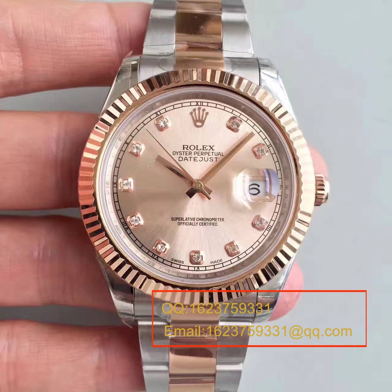 【NOOB Factory  Perfect  Replica Watches 】 Rolex   Datejust 系列126331粉盘镶钻 wrist watches  / R164