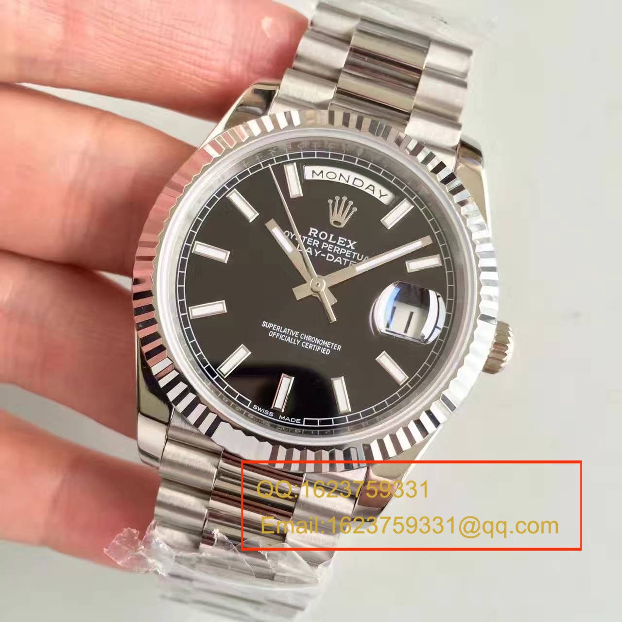 【NOOB Factory  High quality  Knockoff  Watches 】 Rolex  Day-Date 型系列228239-黑盘 wrist watches  / RBE070