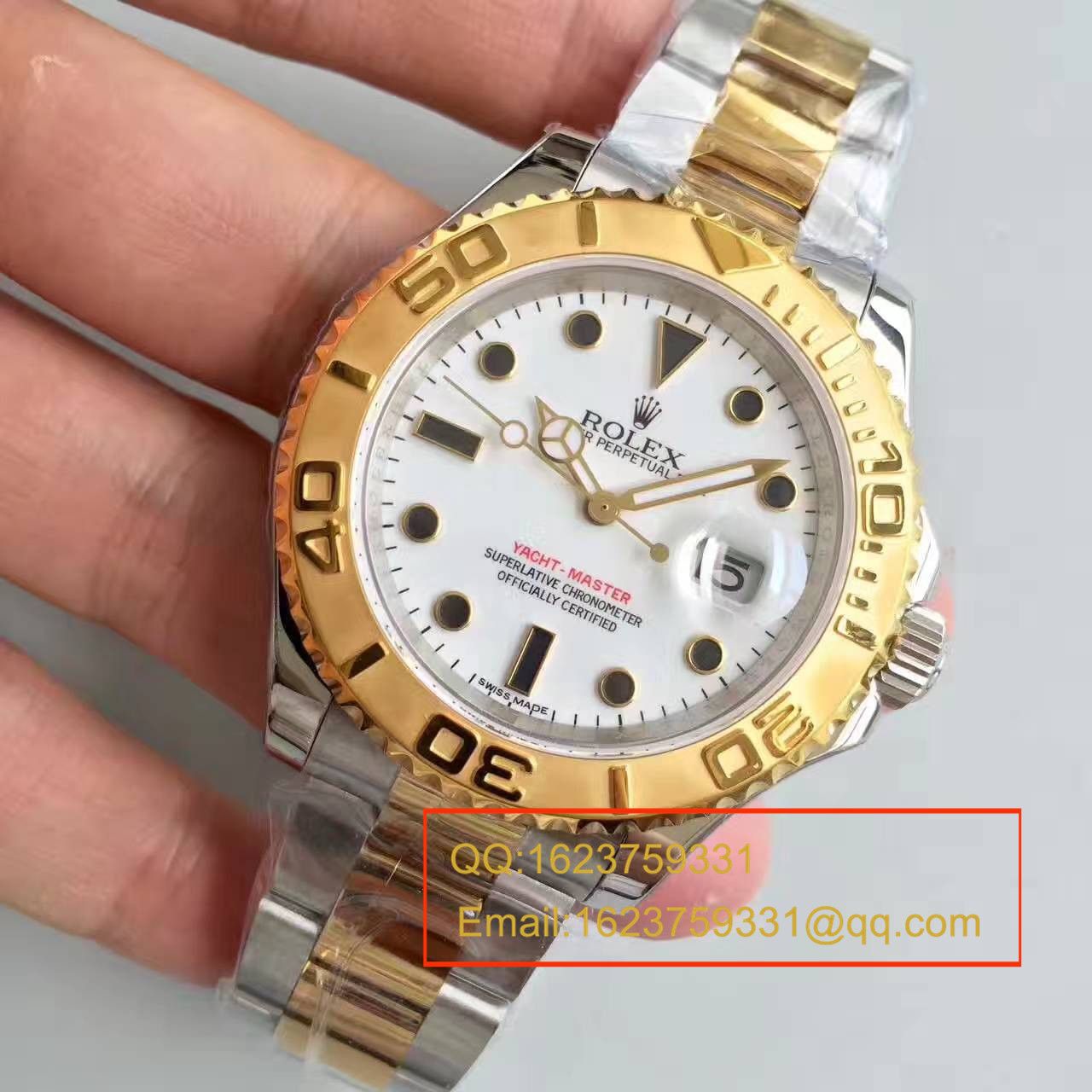 【JF Factory  Perfect  High quality  Replica Copy  Watches 】 Rolex  Yacht-Master 系列16623-78763白盘男士机械 wrist watches  / R097