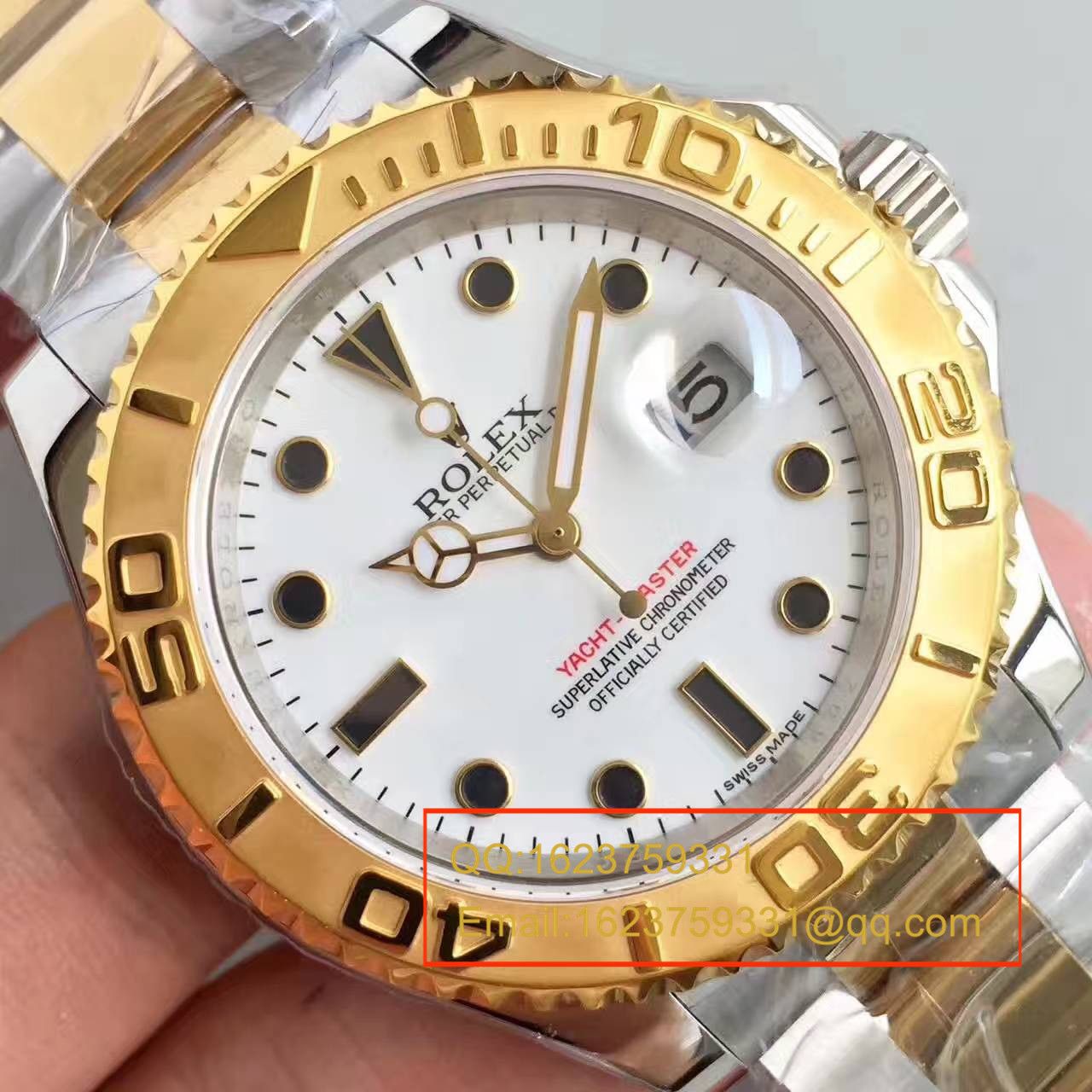 【JF Factory  Perfect  High quality  Replica Copy  Watches 】 Rolex  Yacht-Master 系列16623-78763白盘男士机械 wrist watches  / R097