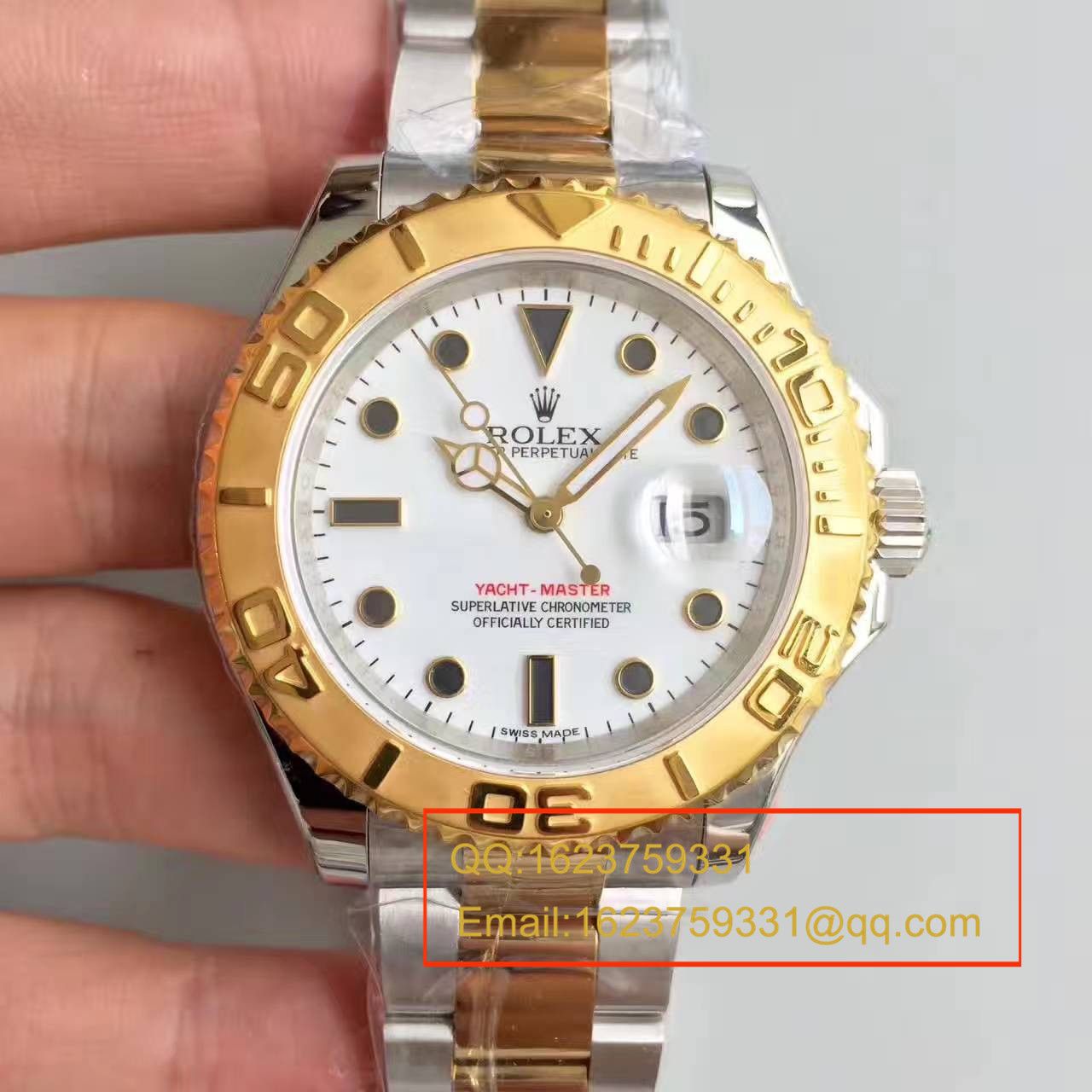 【JF Factory  Perfect  High quality  Replica Copy  Watches 】 Rolex  Yacht-Master 系列16623-78763白盘男士机械 wrist watches  / R097