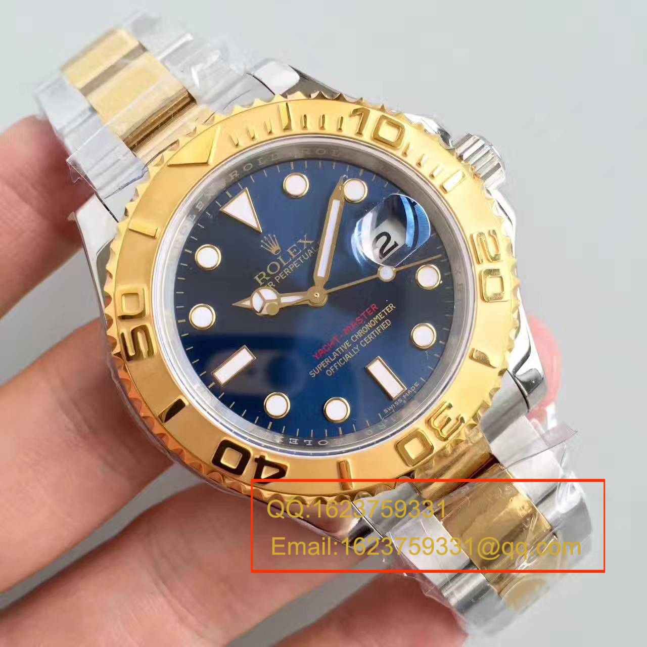 【JF Factory  top  Replica Copy  Watches 】 Rolex  Yacht-Master 系列16623蓝盘男士机械 wrist watches  / R038