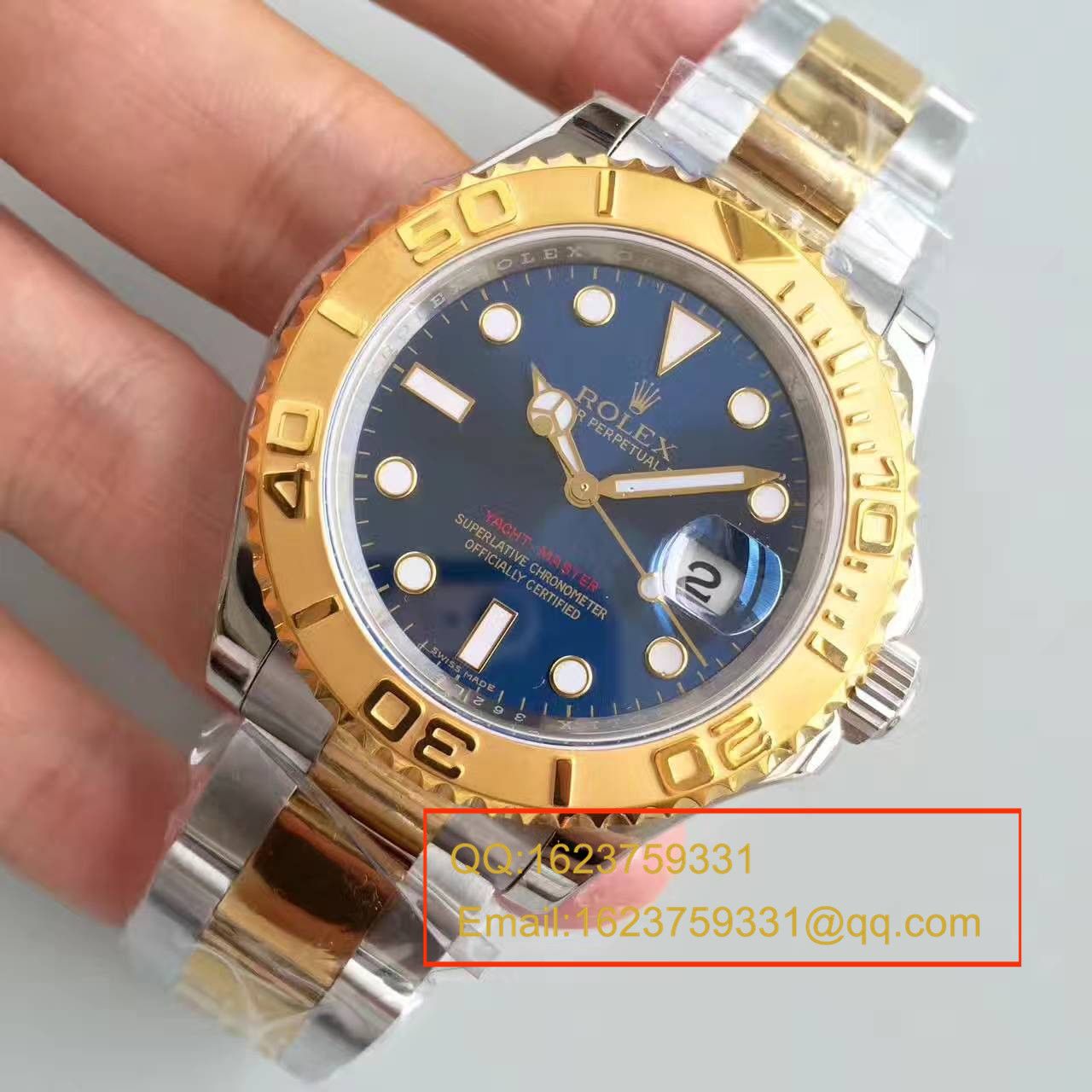 【JF Factory  top  Replica Copy  Watches 】 Rolex  Yacht-Master 系列16623蓝盘男士机械 wrist watches  / R038