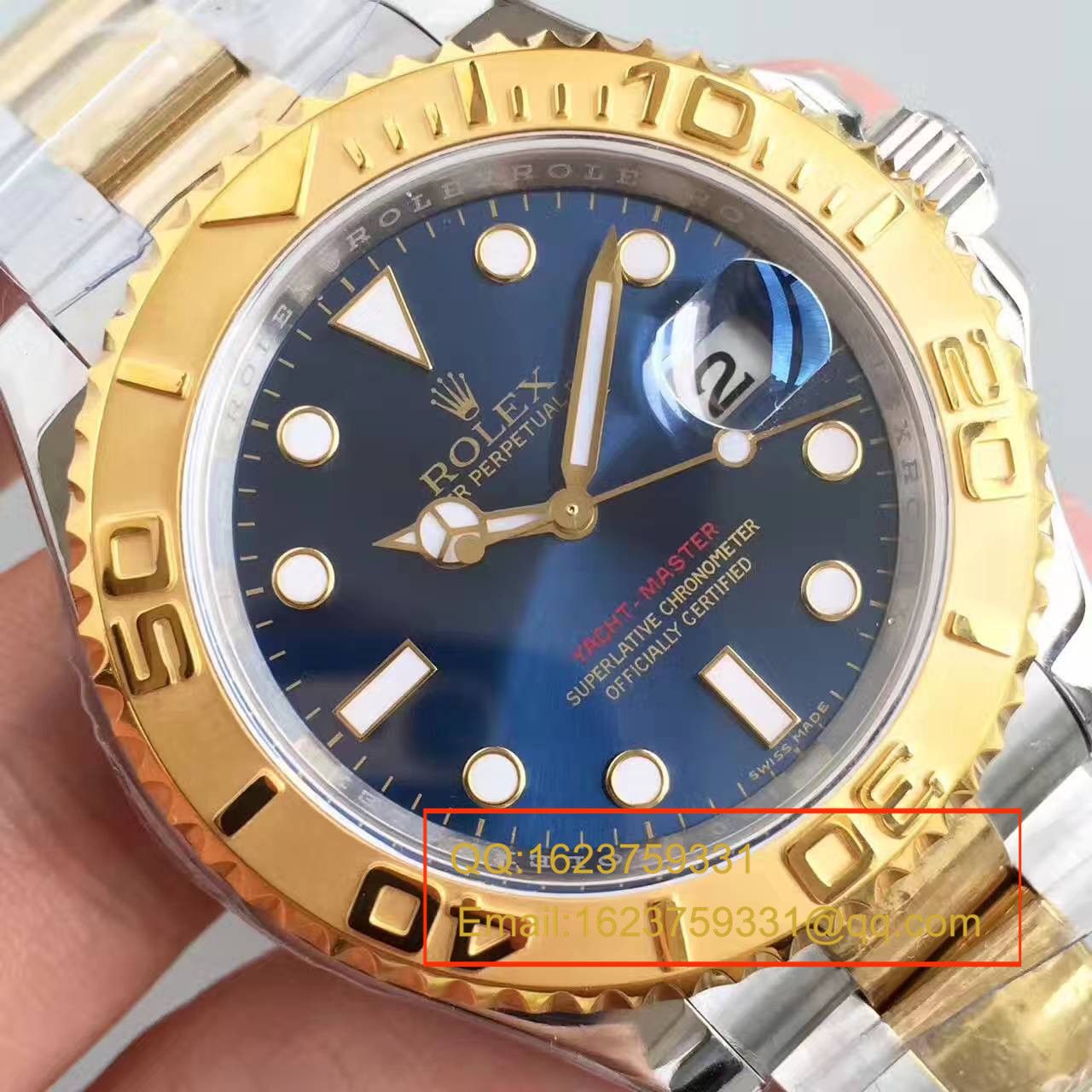 【JF Factory  top  Replica Copy  Watches 】 Rolex  Yacht-Master 系列16623蓝盘男士机械 wrist watches  / R038