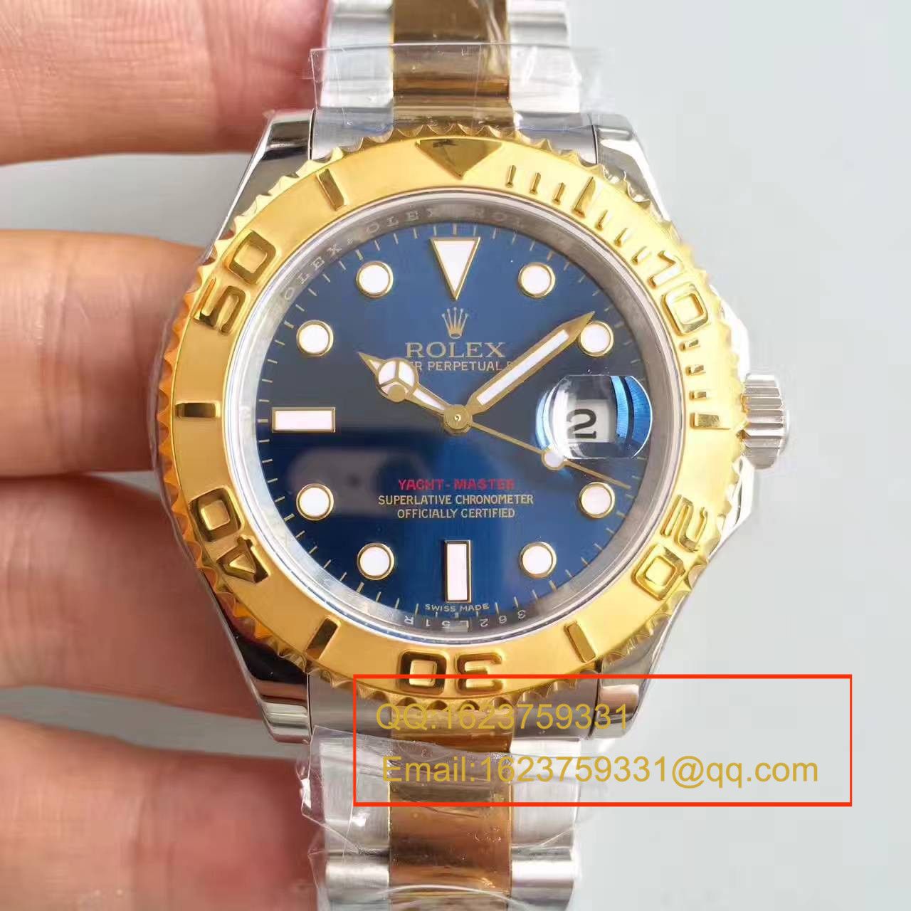 【JF Factory  top  Replica Copy  Watches 】 Rolex  Yacht-Master 系列16623蓝盘男士机械 wrist watches  / R038