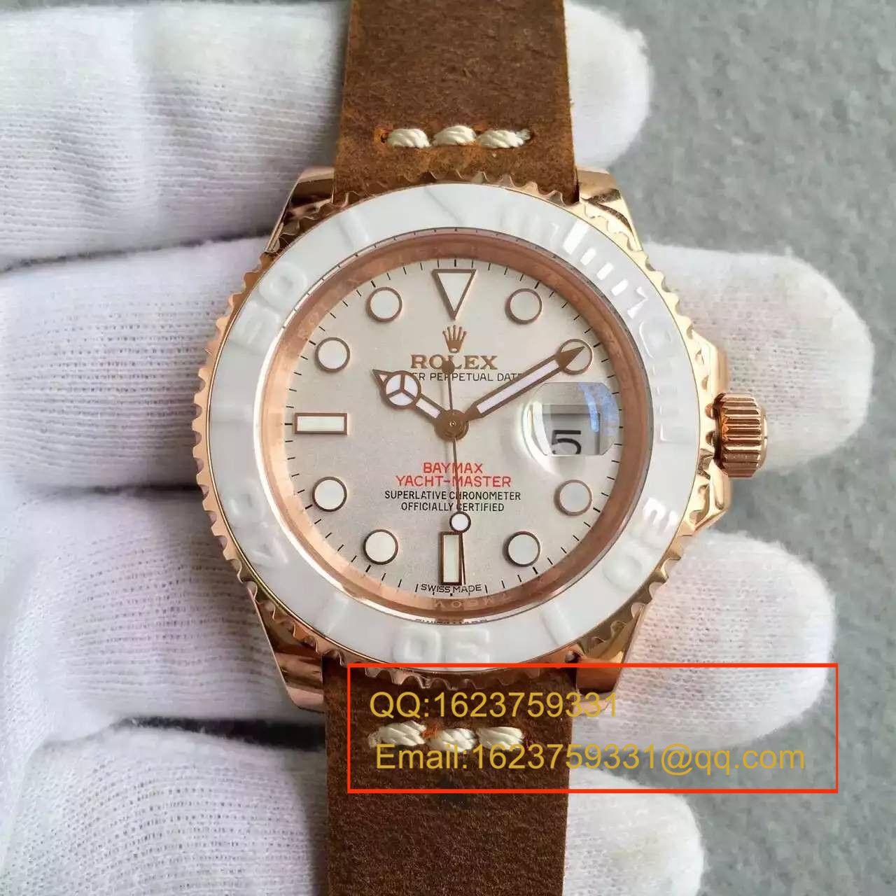 【NOOB Factory  Perfect  Replica Watches 】 Rolex  Rolex  Yacht-Master 系列116655-Oysterflex bracelet白盘 wrist watches  / R024