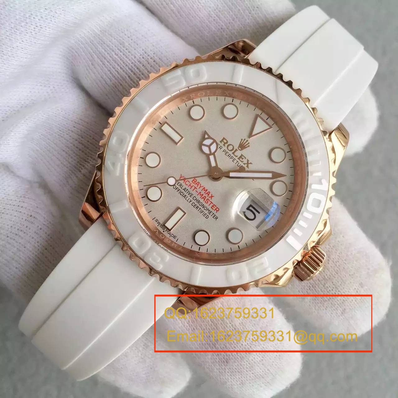 【NOOB Factory  Perfect  Replica Watches 】 Rolex  Rolex  Yacht-Master 系列116655-Oysterflex bracelet白盘 wrist watches  / R024