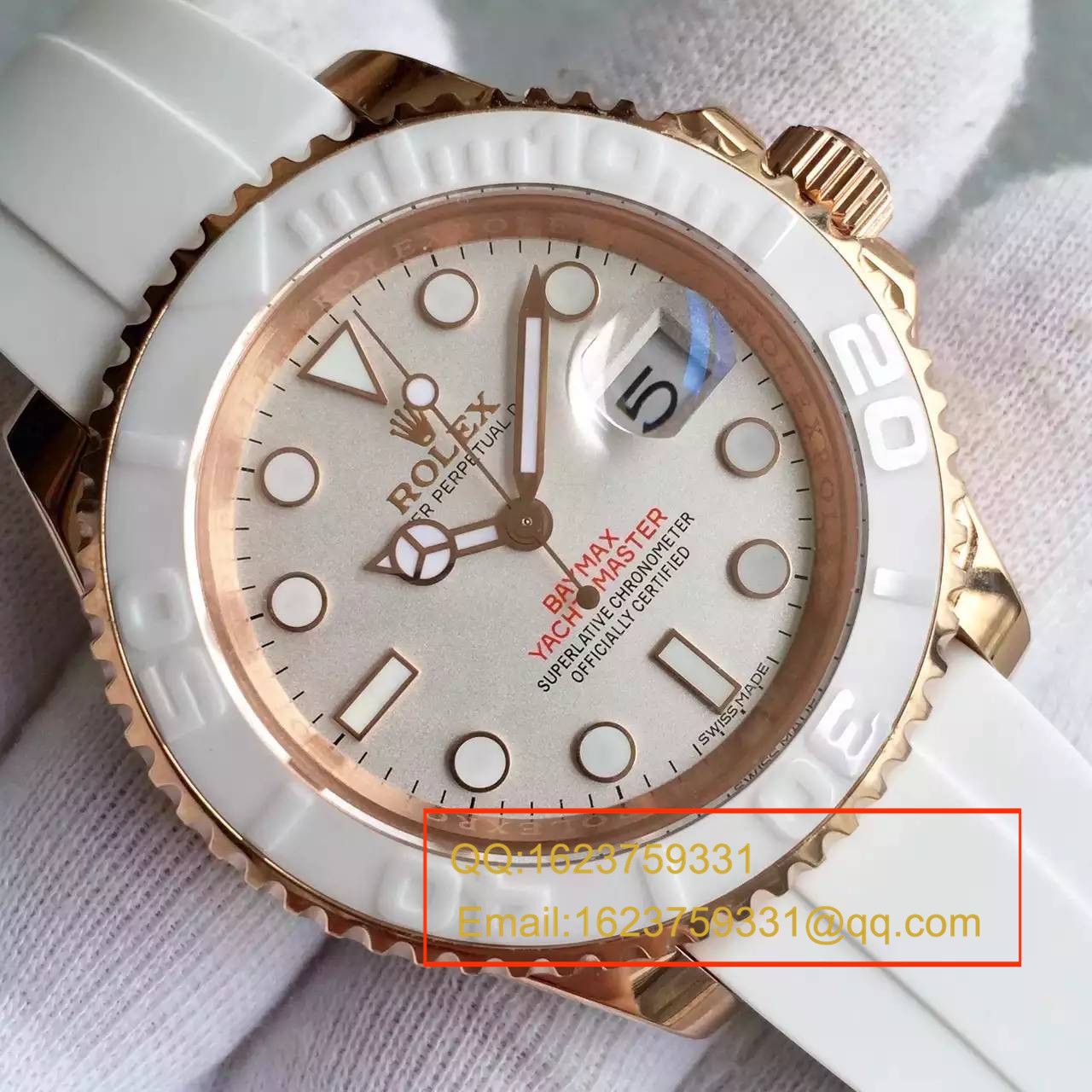 【NOOB Factory  Perfect  Replica Watches 】 Rolex  Rolex  Yacht-Master 系列116655-Oysterflex bracelet白盘 wrist watches  / R024
