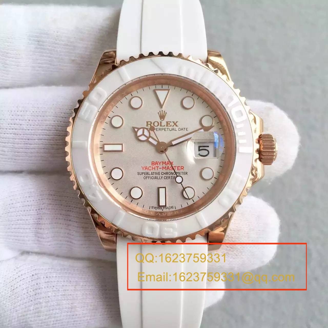 【NOOB Factory  Perfect  Replica Watches 】 Rolex  Rolex  Yacht-Master 系列116655-Oysterflex bracelet白盘 wrist watches  / R024