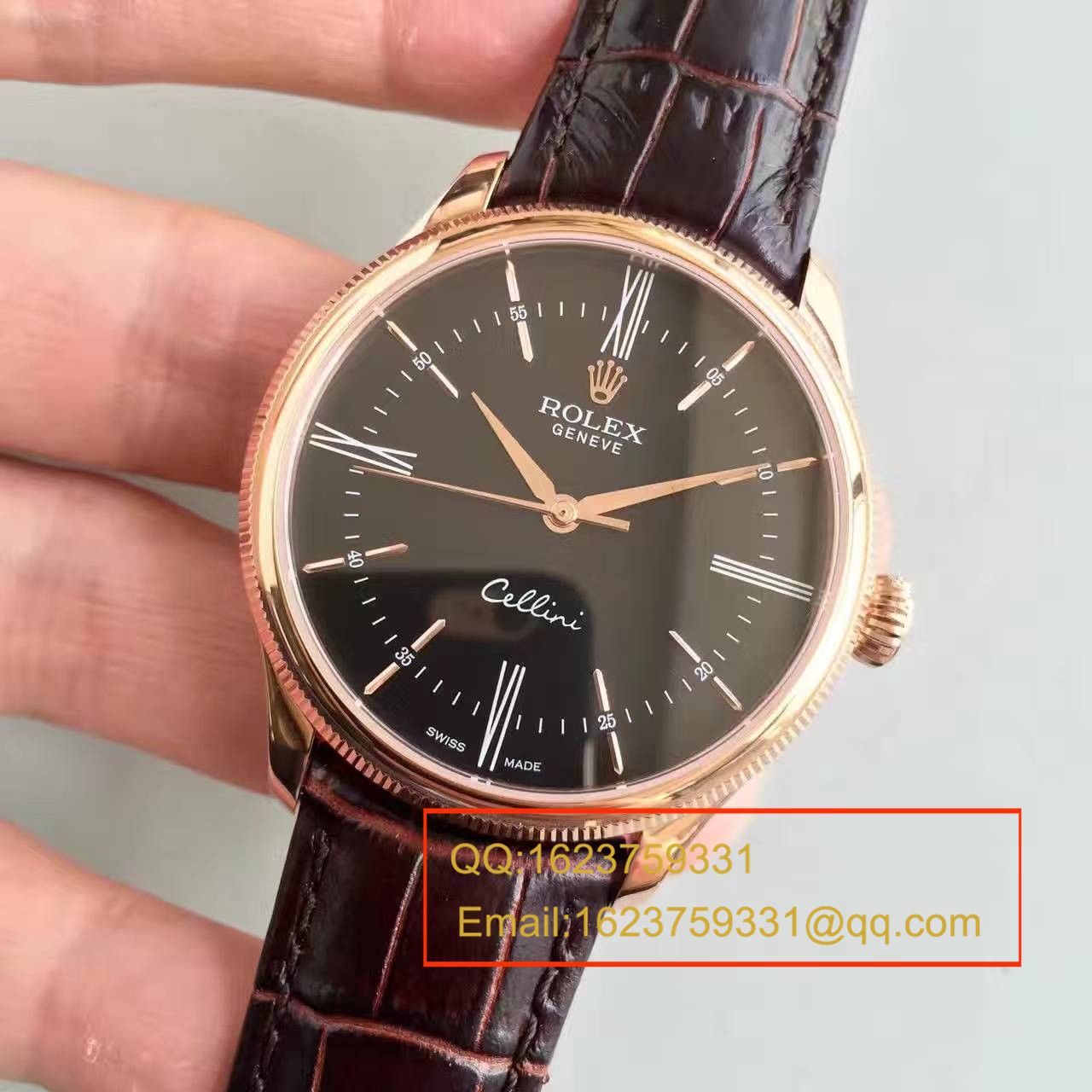 【MK Factory  Perfect  High quality  Knockoff  Watches 】 Rolex 切利尼系列50505黑盘 wrist watches  / R0780