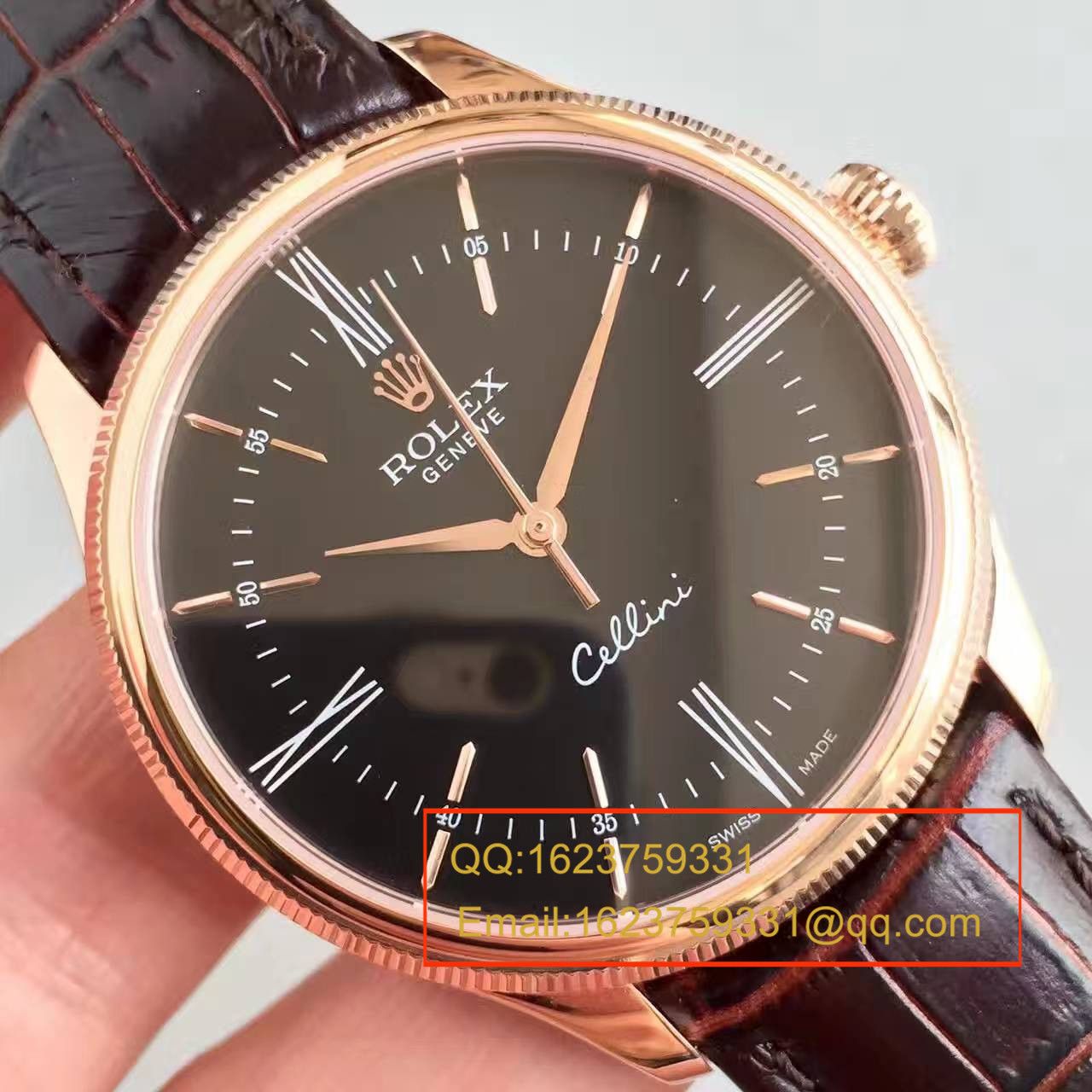 【MK Factory  Perfect  High quality  Knockoff  Watches 】 Rolex 切利尼系列50505黑盘 wrist watches  / R0780