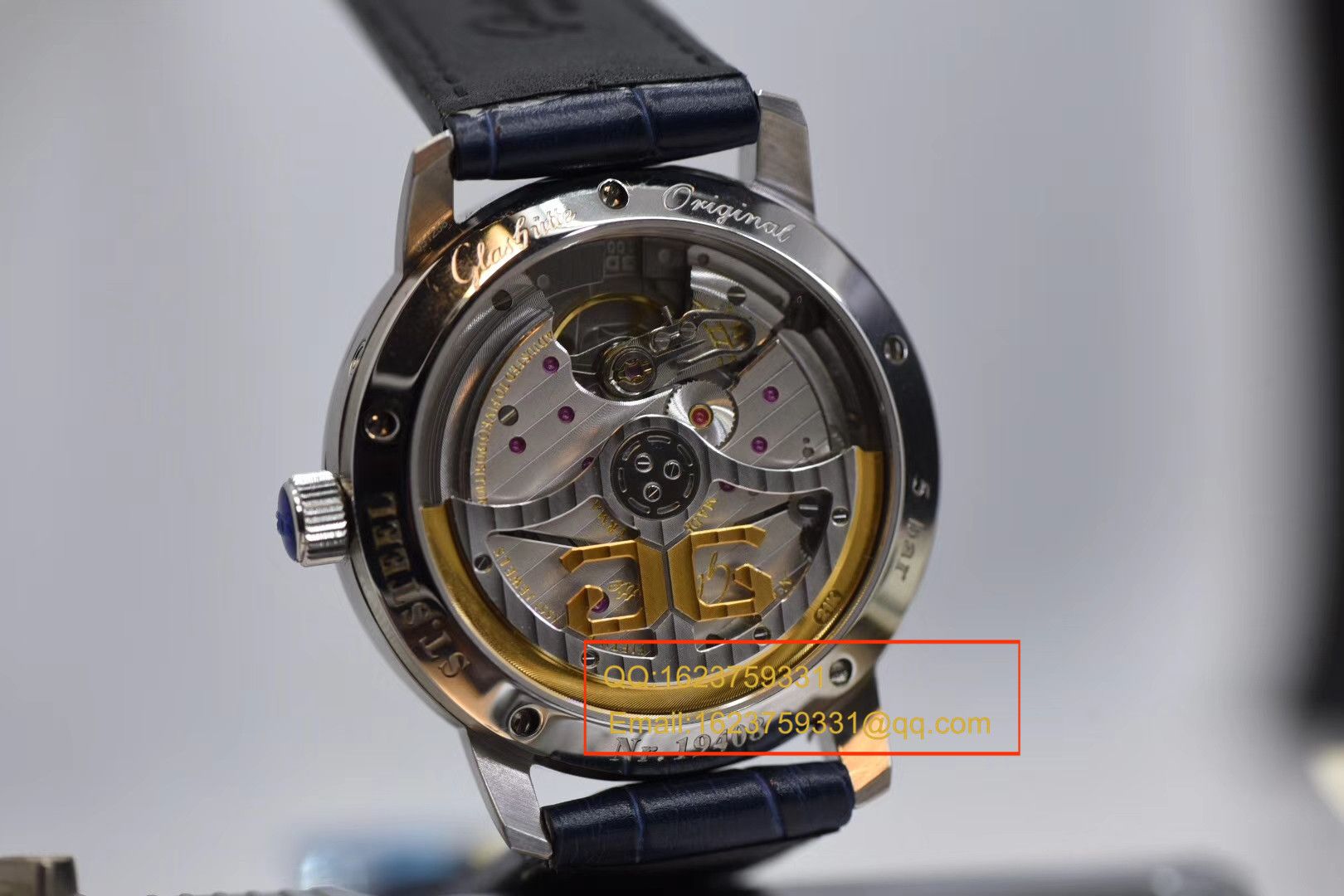 【GF Perfect  top  Replica Copy  Watches 】glashuette original原创精髓议员大日历月相系列100-04-05-12-30 wrist watches  / GLAB016