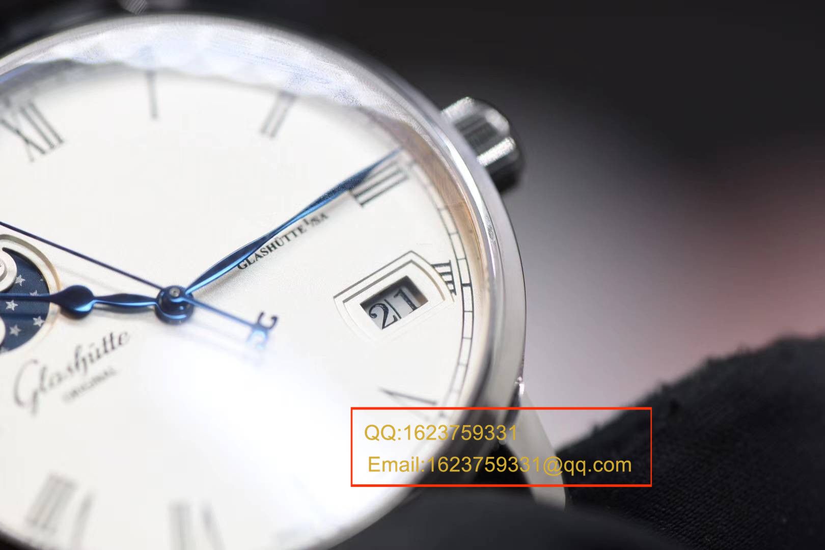 【GF1:1 High quality  Replica Watches 】glashuette original原创精髓议员大日历月相系列100-04-05-12-30 wrist watches  / GLAB015 