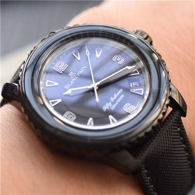 【 Video analysis ZF Perfect  High quality  Replica Watches 】Blancpain  Fifty Fathoms 系列“黑武士”噚终极版5015-11C30-52A wrist watches 