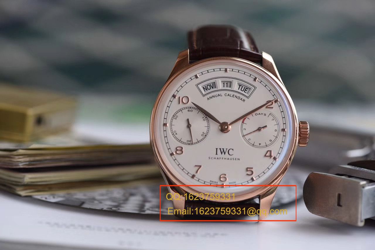 【YL Factory  Perfect  High quality  Replica Watches 】 IWC 葡萄牙年历 wrist watches 系列IW503504 IWC 年历玫瑰金 wrist watches  / WG304