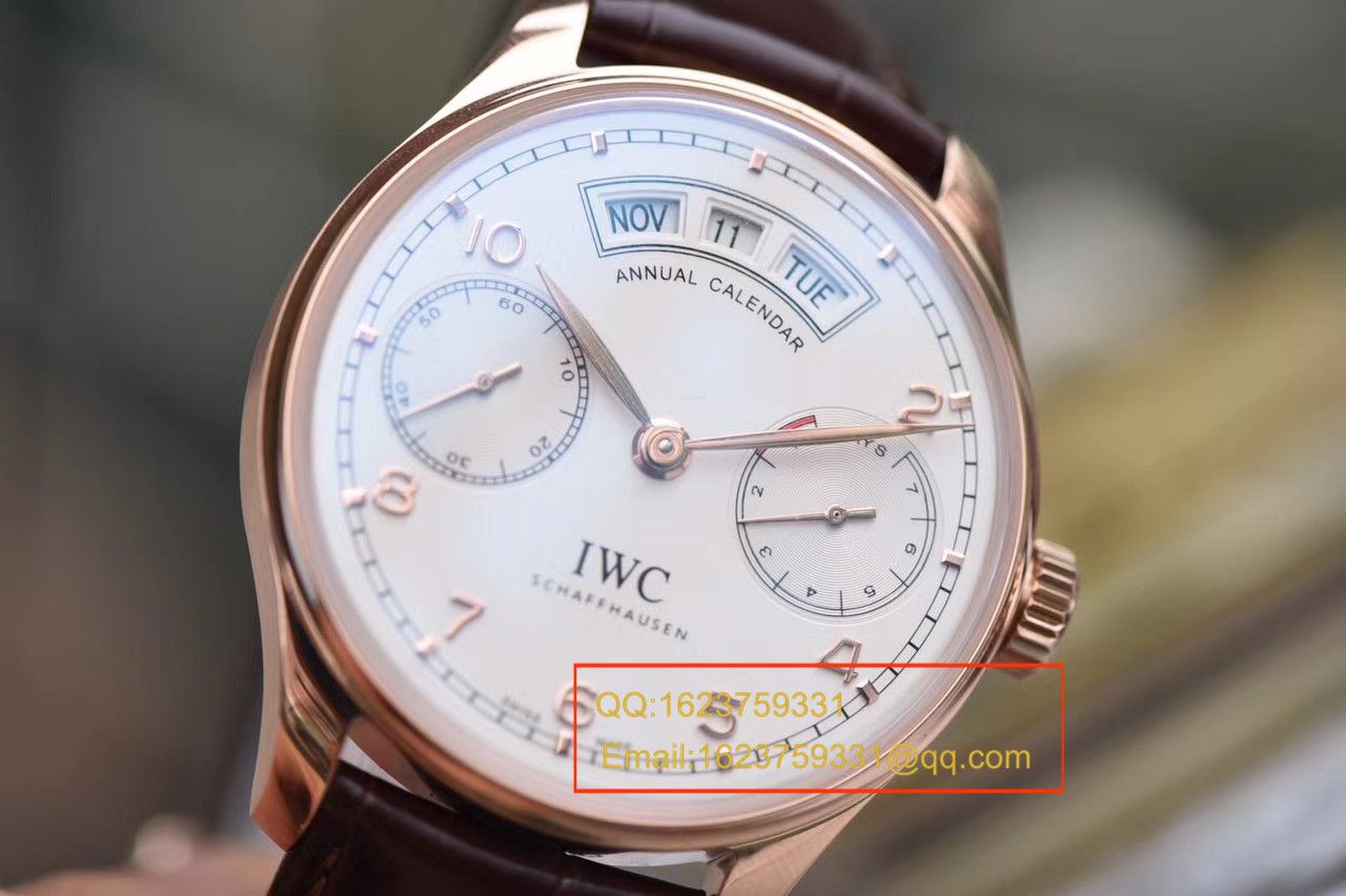 【YL Factory  Perfect  High quality  Replica Watches 】 IWC 葡萄牙年历 wrist watches 系列IW503504 IWC 年历玫瑰金 wrist watches  / WG304