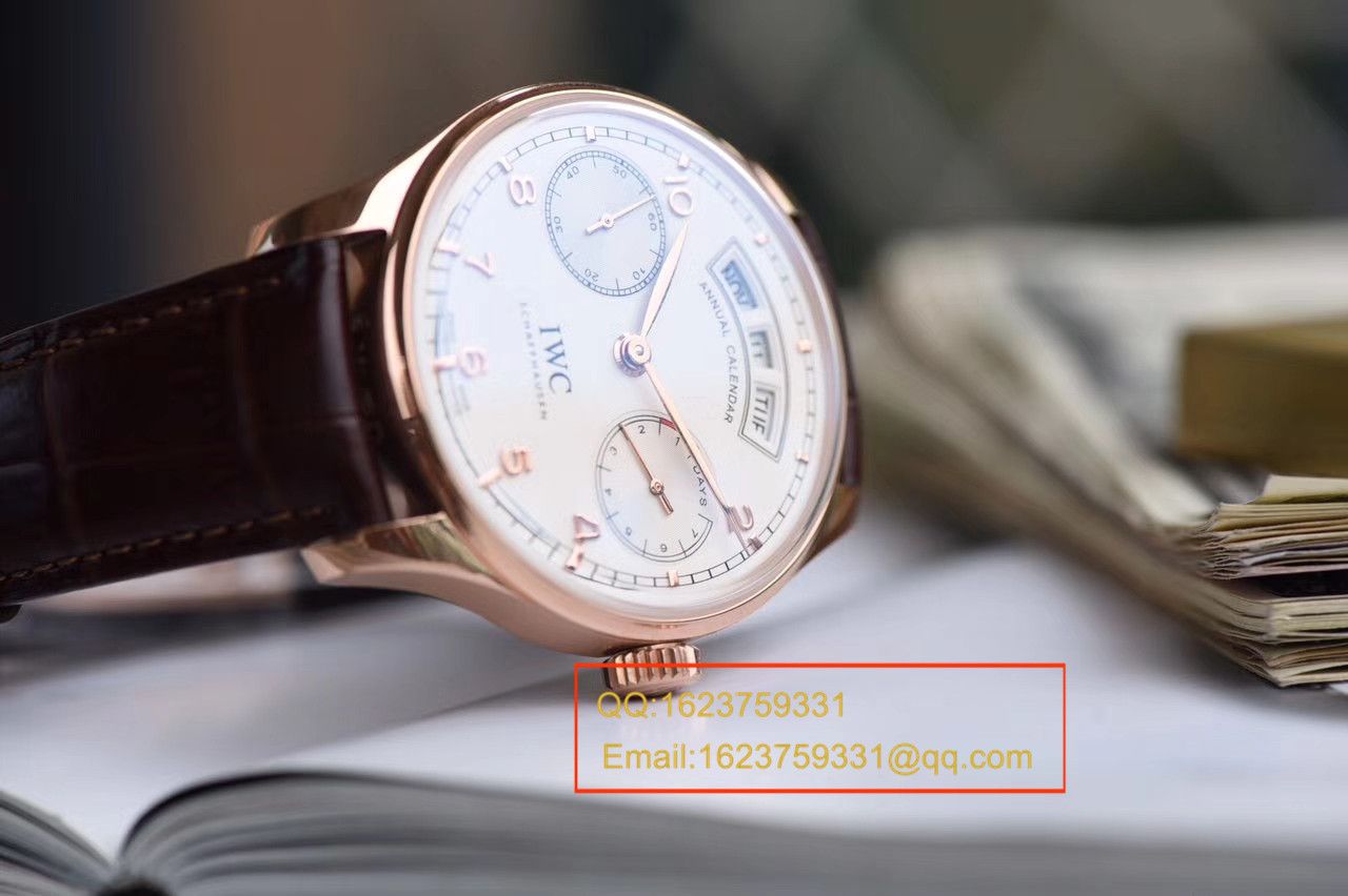 【YL Factory  Perfect  High quality  Replica Watches 】 IWC 葡萄牙年历 wrist watches 系列IW503504 IWC 年历玫瑰金 wrist watches  / WG304
