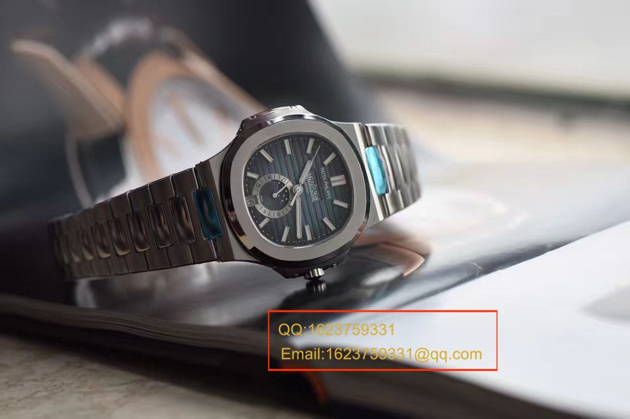 【KM Perfect  High quality  Knockoff  Watches 】 PATEK PHILIPPE 运动系列 Nautilus 月相5726/1A wrist watches  / BDBE199