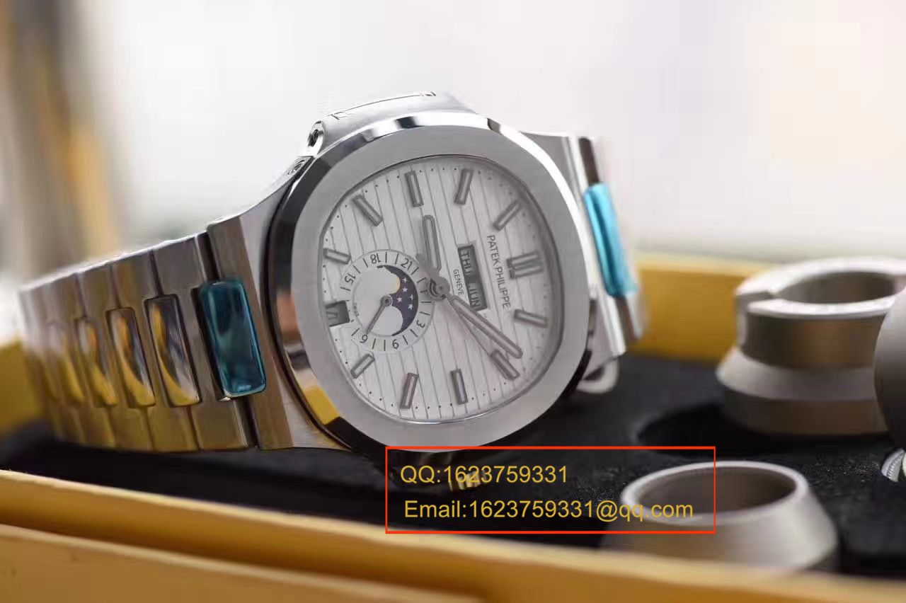 【KM1:1 High quality   Replica Watches 】 PATEK PHILIPPE 运动系列 Nautilus 月相5726/1A-010 wrist watches  / BD198