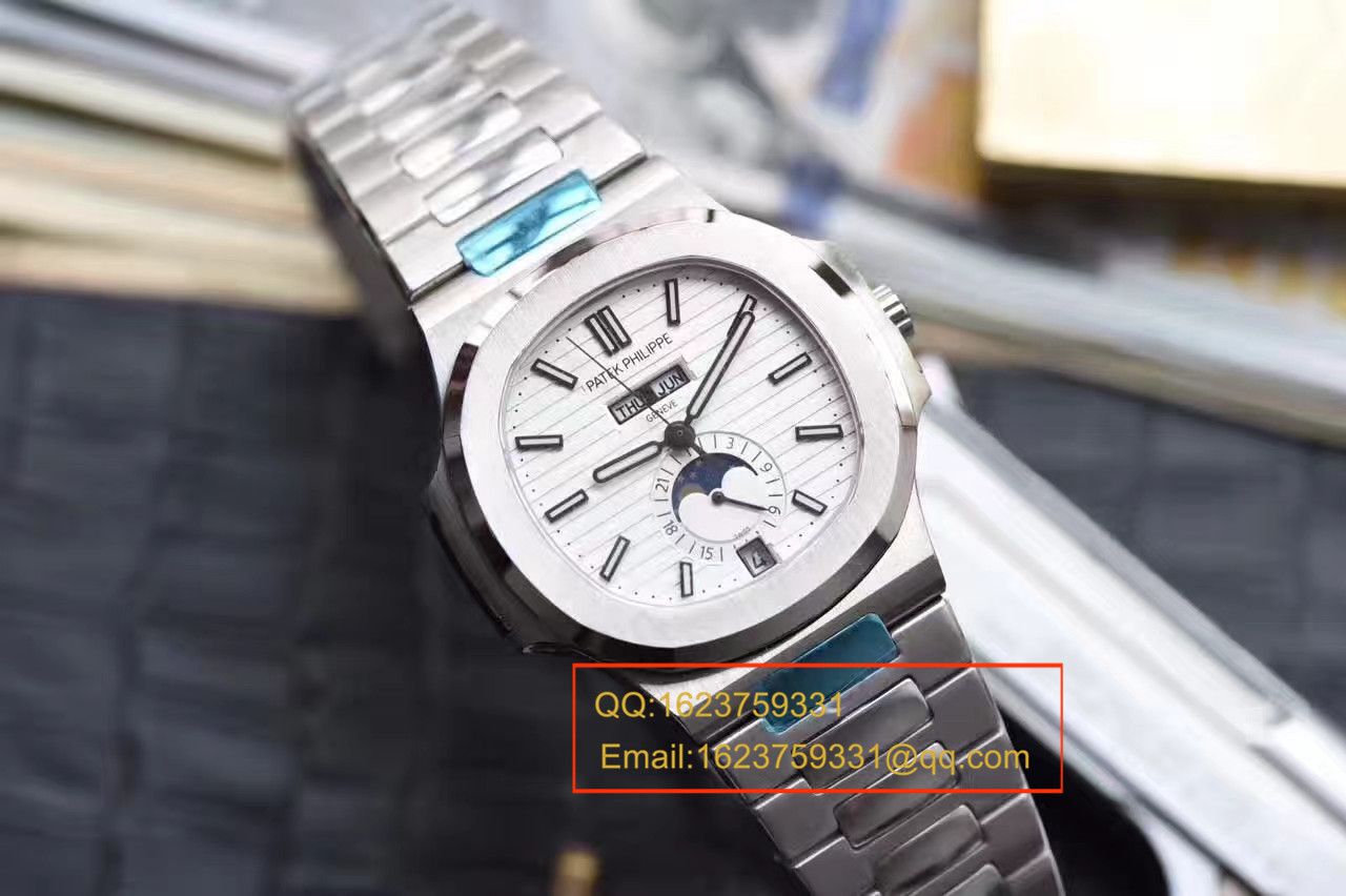 【KM1:1 High quality   Replica Watches 】 PATEK PHILIPPE 运动系列 Nautilus 月相5726/1A-010 wrist watches  / BD198