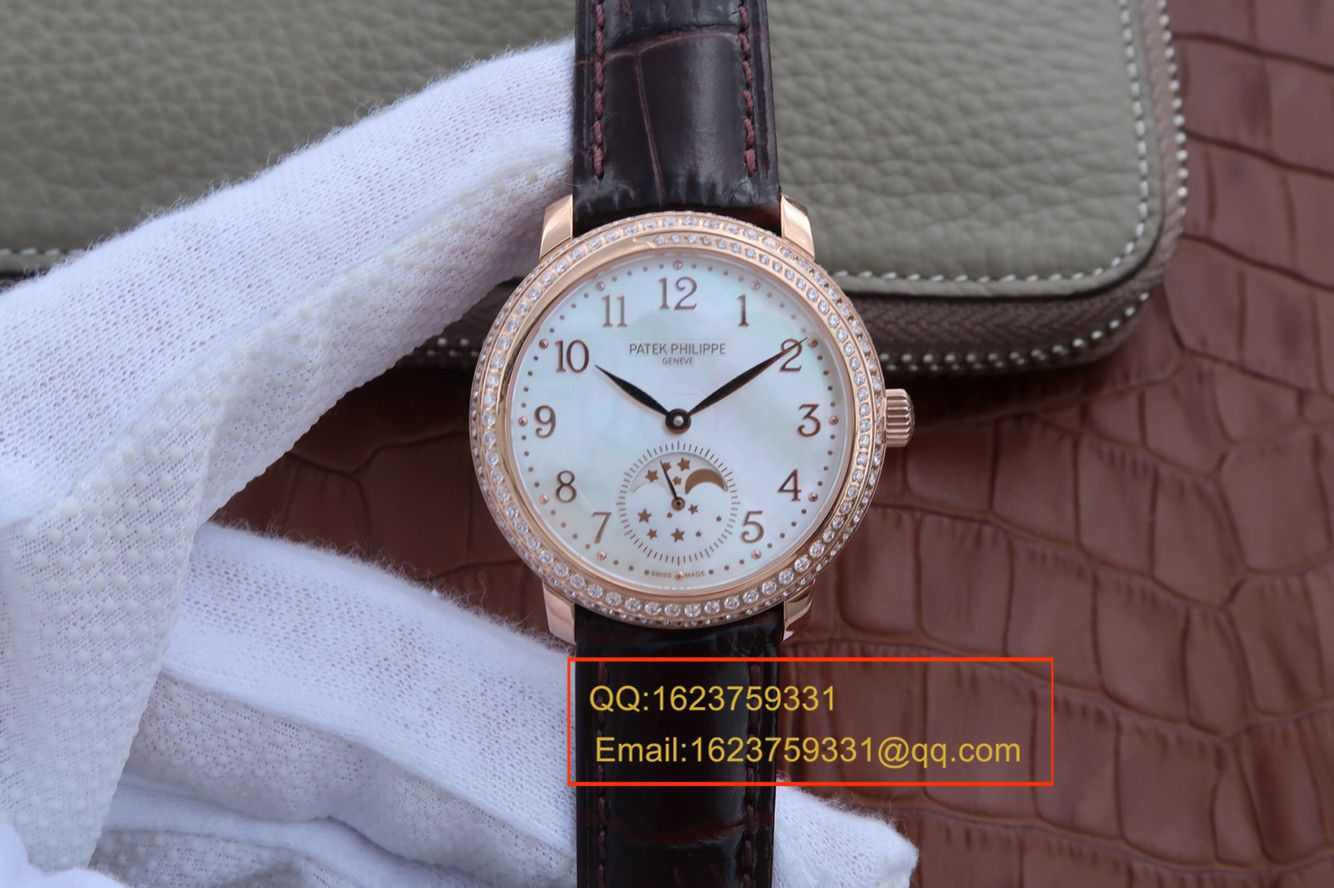 【KG Perfect  High quality  Replica Watches 】 PATEK PHILIPPE 复杂功能计时系列4968R-001 玫瑰金女士 wrist watches  / BD211A