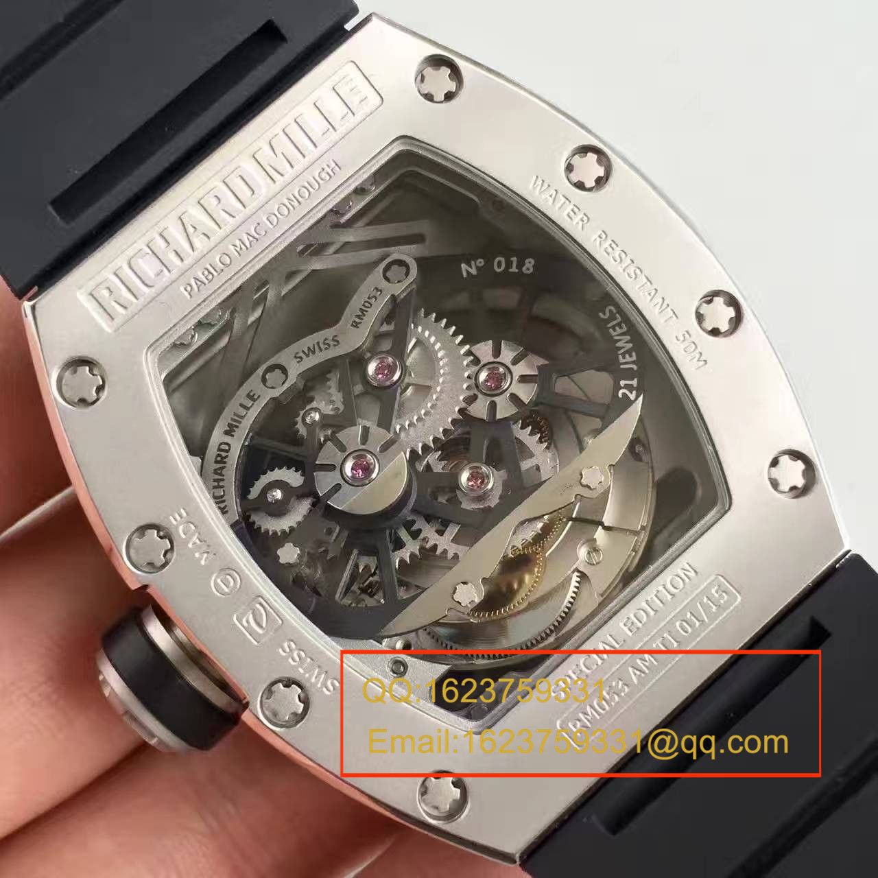 【RM top  Replica Watches 】里查德米勒男士系列RM 053男表 / RM033A