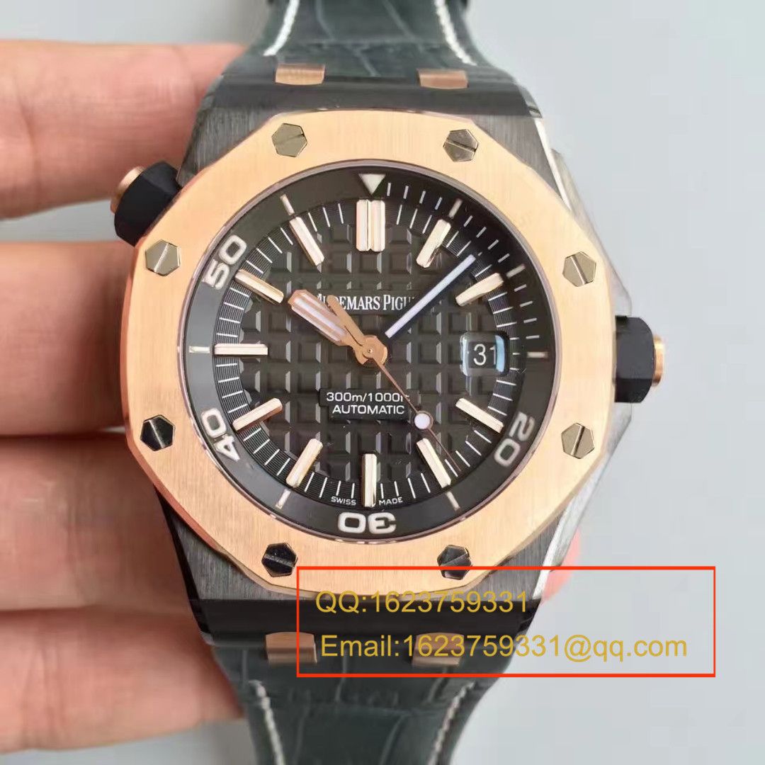 【JF Factory  Perfect  Replica Watches 】APAudemars Piguet 皇家橡树15703系列 马会女皇杯男表《真皮 watchband  》 / APBF094B