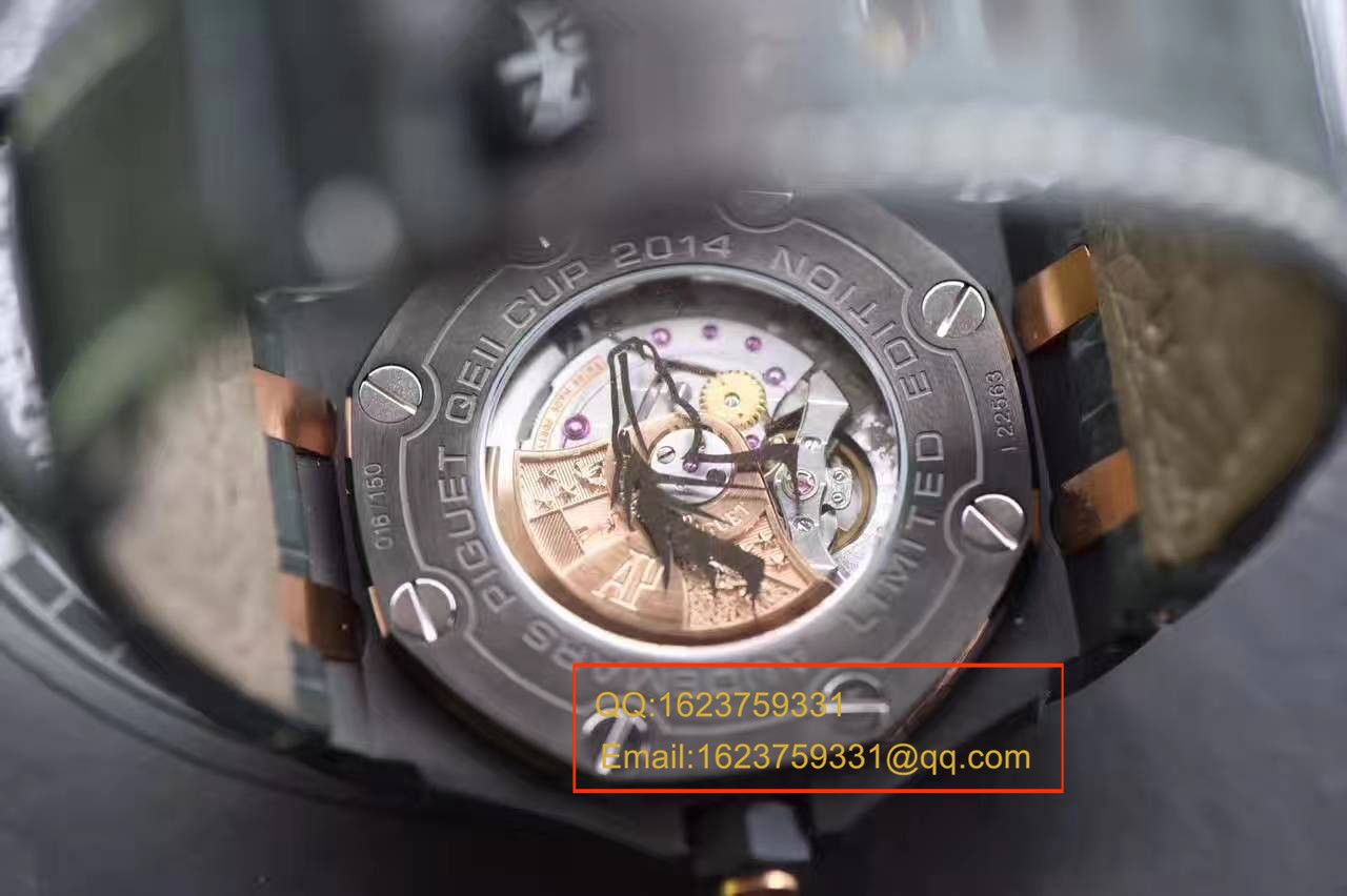 【JF Factory  Perfect  Replica Watches 】APAudemars Piguet 皇家橡树15703系列 马会女皇杯男表《真皮 watchband  》 / APBF094B