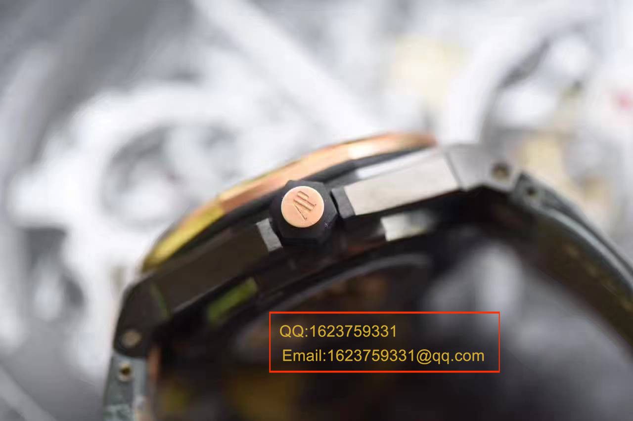 【JF Factory  Perfect  Replica Watches 】APAudemars Piguet 皇家橡树15703系列 马会女皇杯男表《真皮 watchband  》 / APBF094B