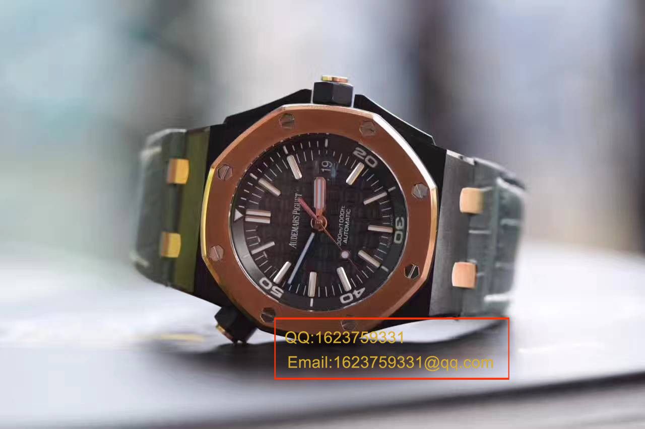 【JF Factory  Perfect  Replica Watches 】APAudemars Piguet 皇家橡树15703系列 马会女皇杯男表《真皮 watchband  》 / APBF094B