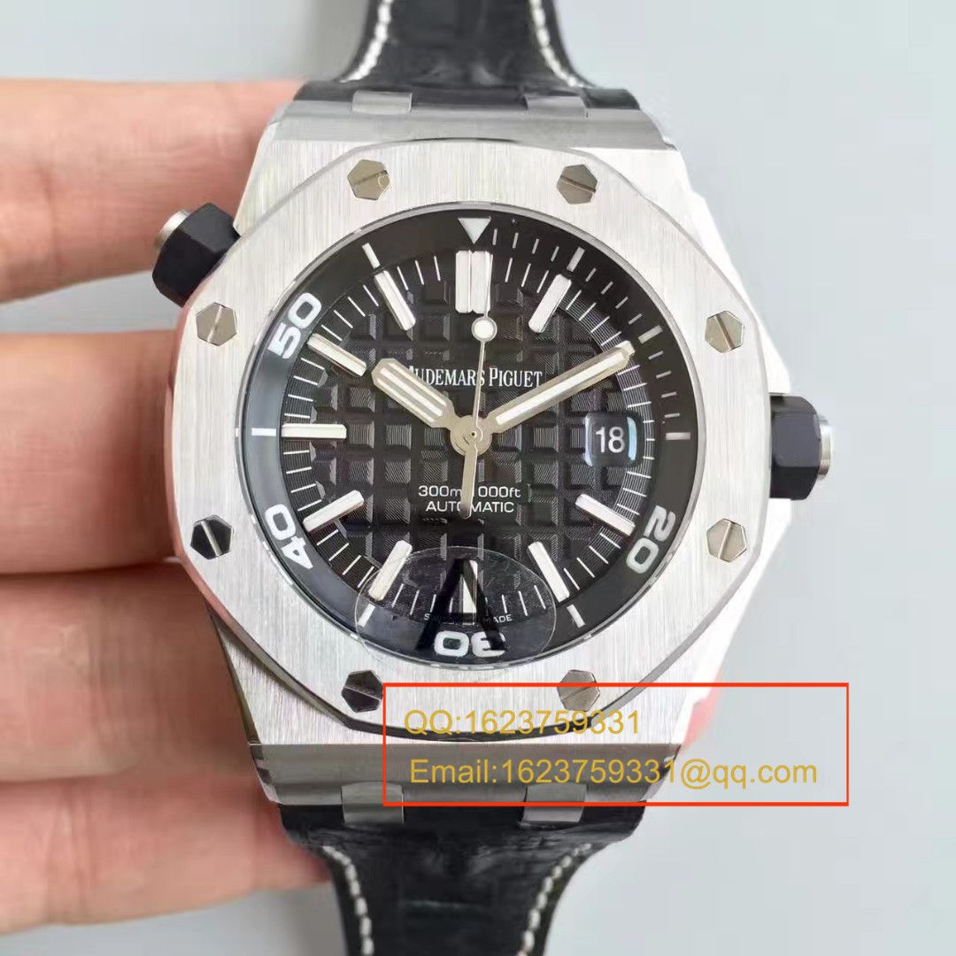 【独家视频测评JF Perfect  High quality  Replica Watches 】Audemars Piguet  Royal Oak Offshore 系列15710ST.OO.A002CA.01 wrist watches  / AP031B