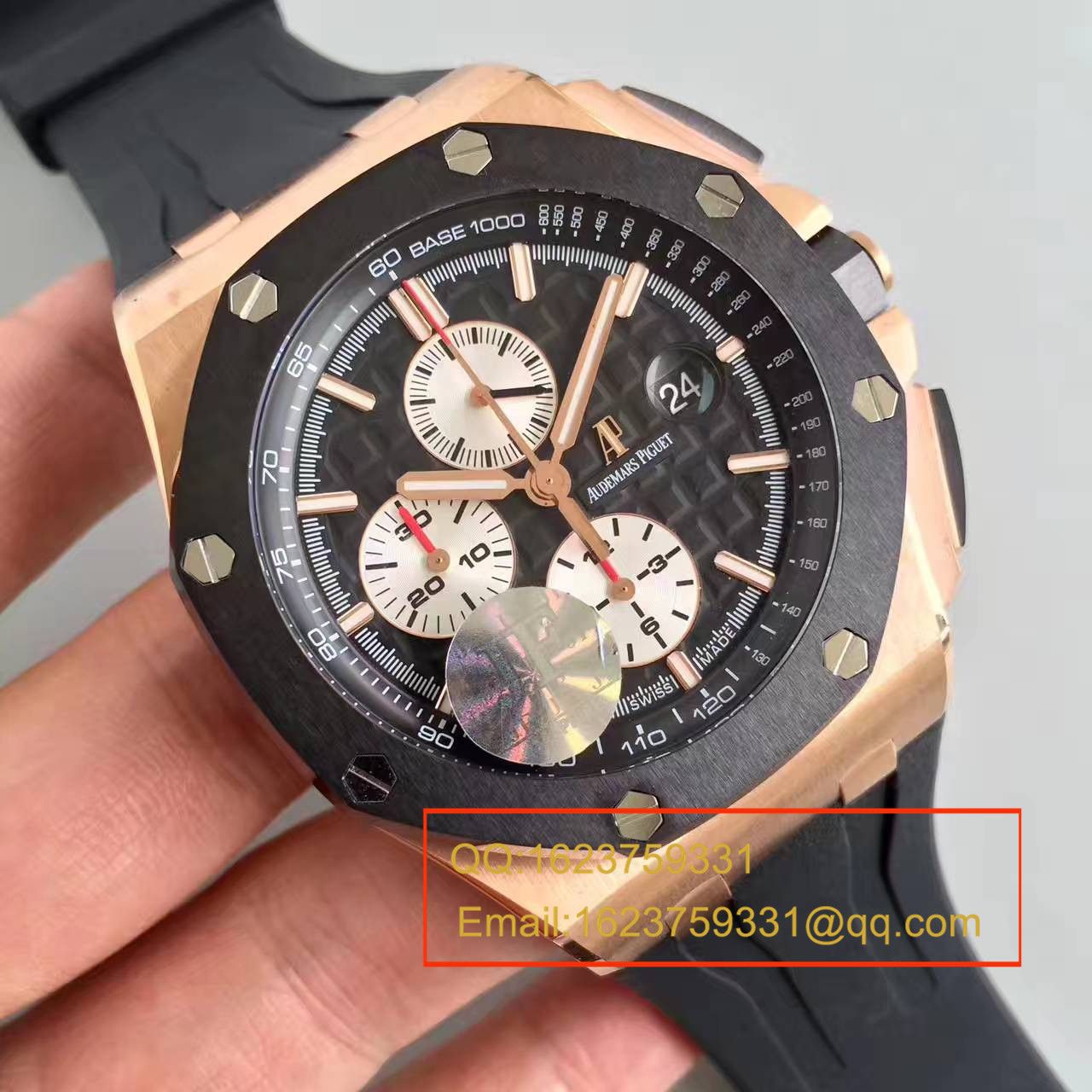 【 Video analysis JF Factory  Perfect  Knockoff  Watches 】Audemars Piguet 皇家橡树大熊猫金壳26401RO.OO.A002CA.01男表 / JF AP CF26401RO