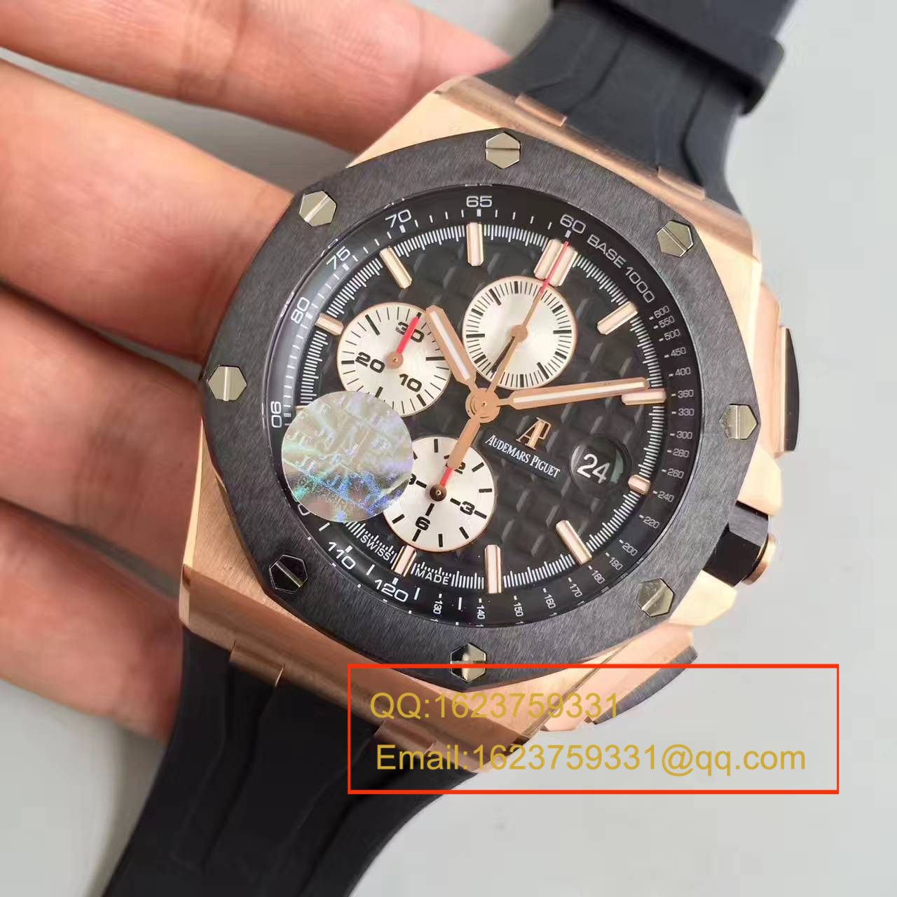 【 Video analysis JF Factory  Perfect  Knockoff  Watches 】Audemars Piguet 皇家橡树大熊猫金壳26401RO.OO.A002CA.01男表 / JF AP CF26401RO